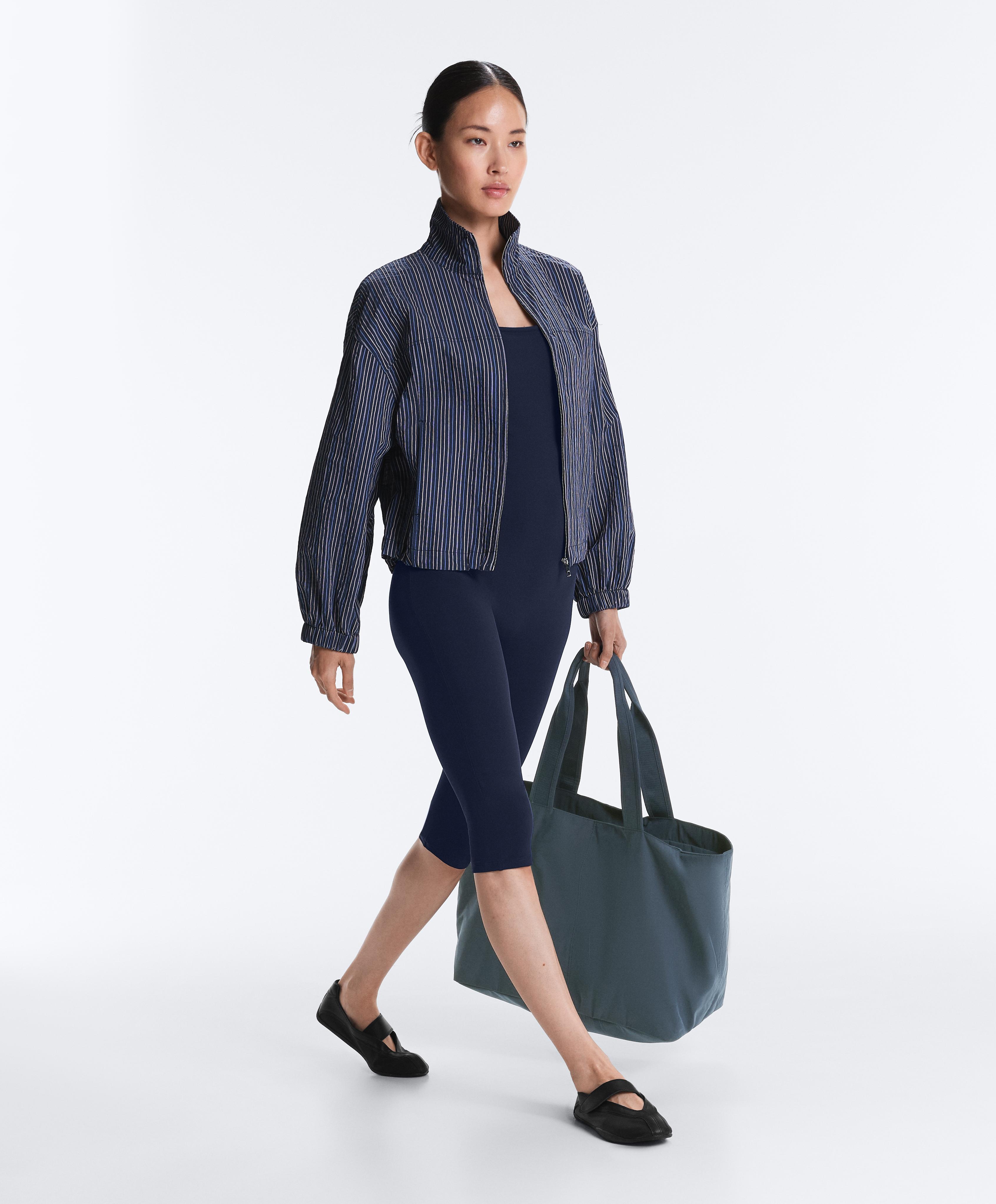 Crossover back Comfortlux capri jumpsuit — NAVY BLUE