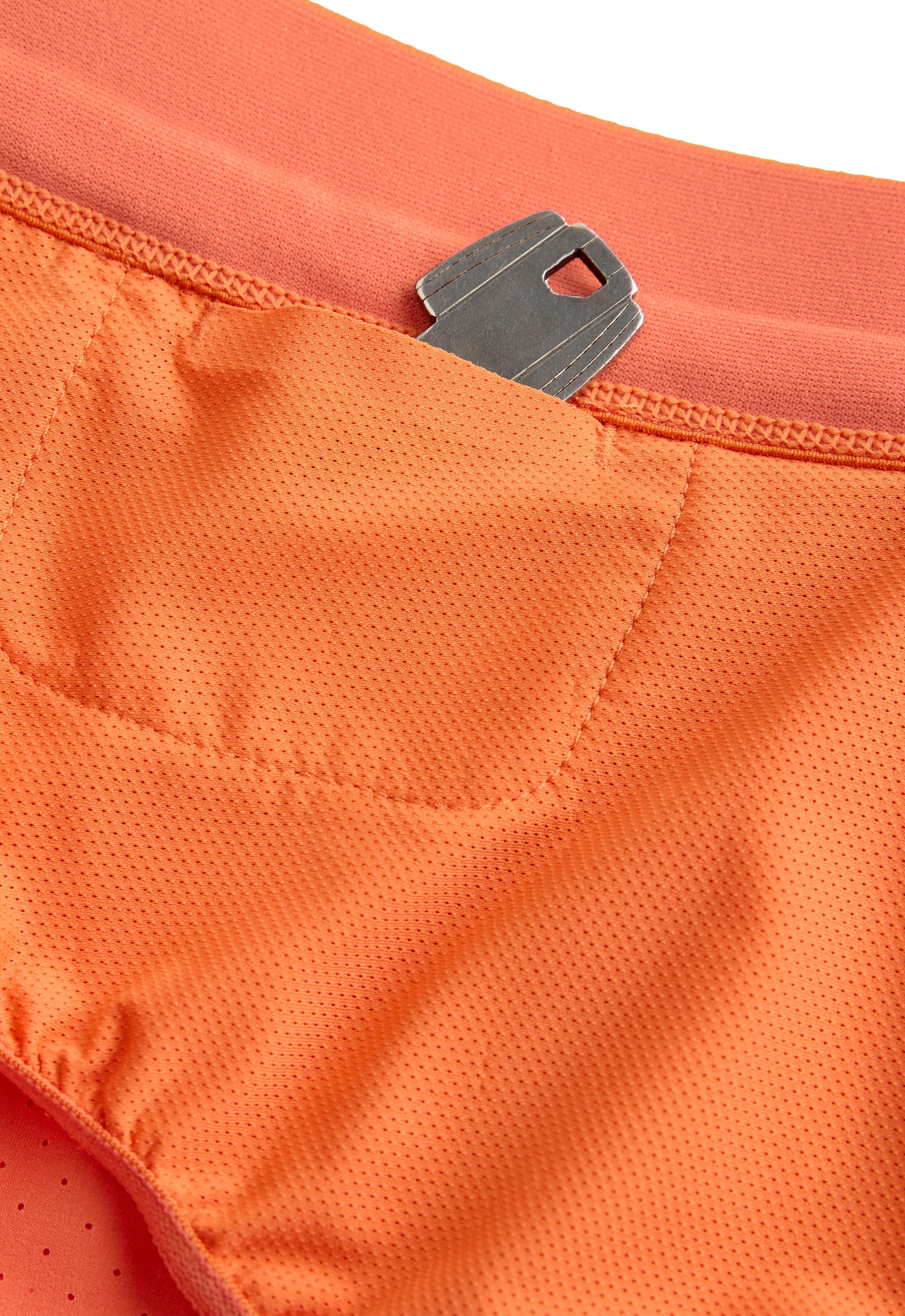Mid-rise 7cm technical shorts — WASHED ORANGE