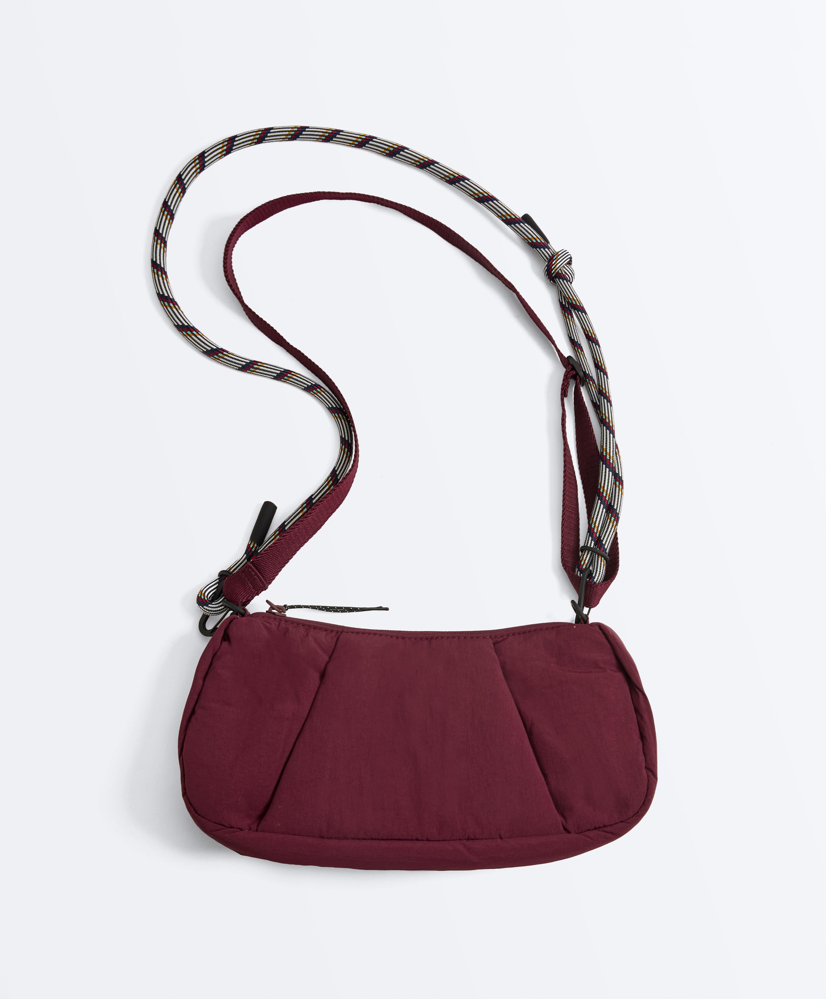 Padded crossbody bag — BURGUNDY