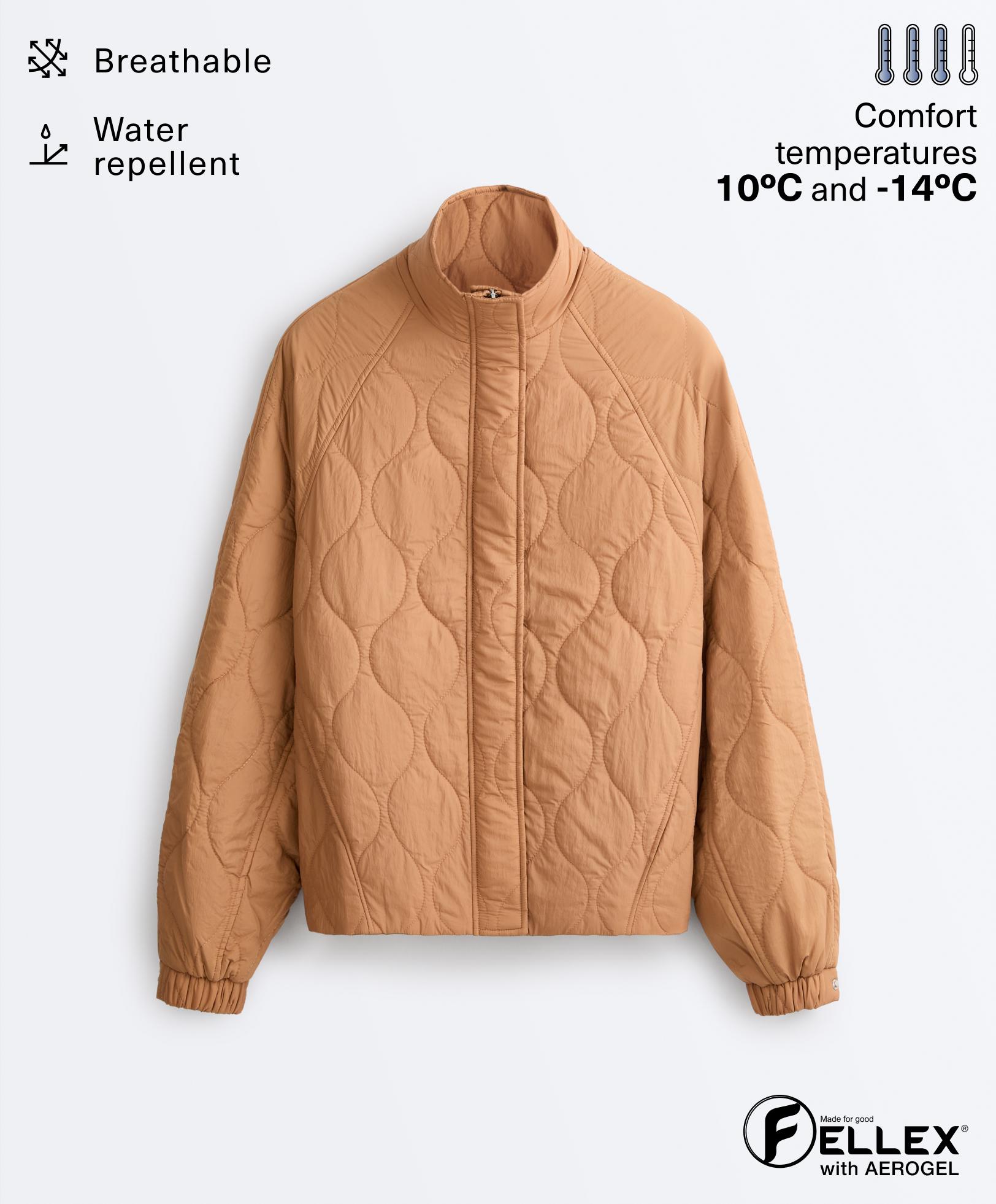 Water-repellent FELLEX® AEROGEL padded jacket — PRALINE