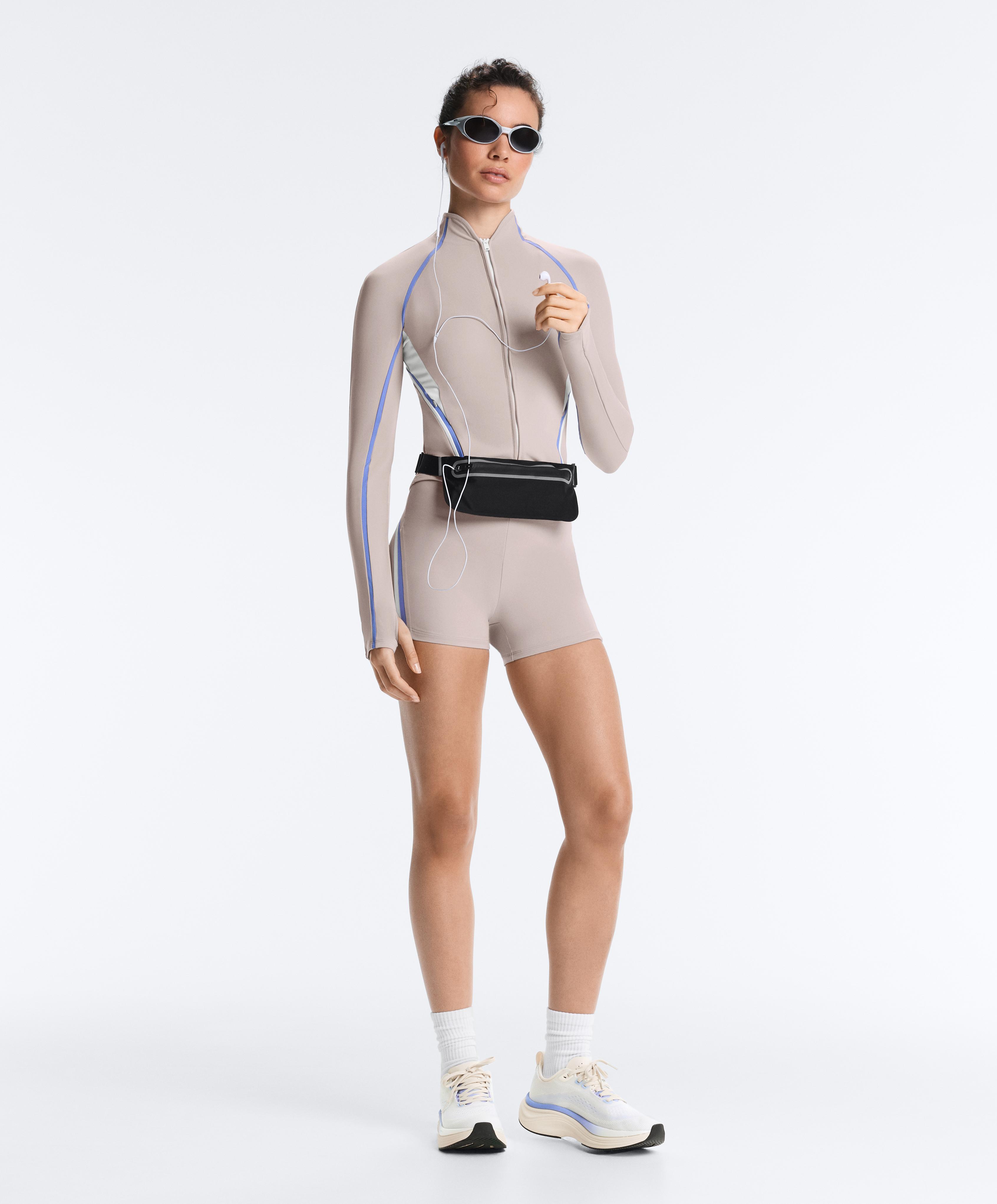 Light warm contrast technical jacket — PINK-MINK