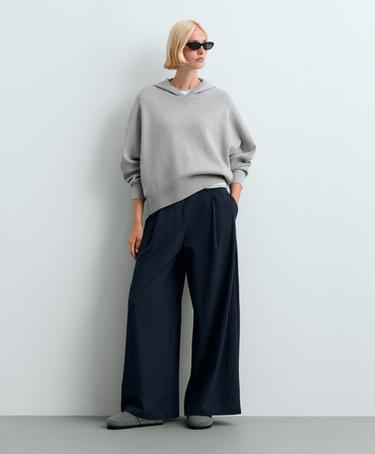 Felt-Effect Mule Clogs with Buckle — GREY 6