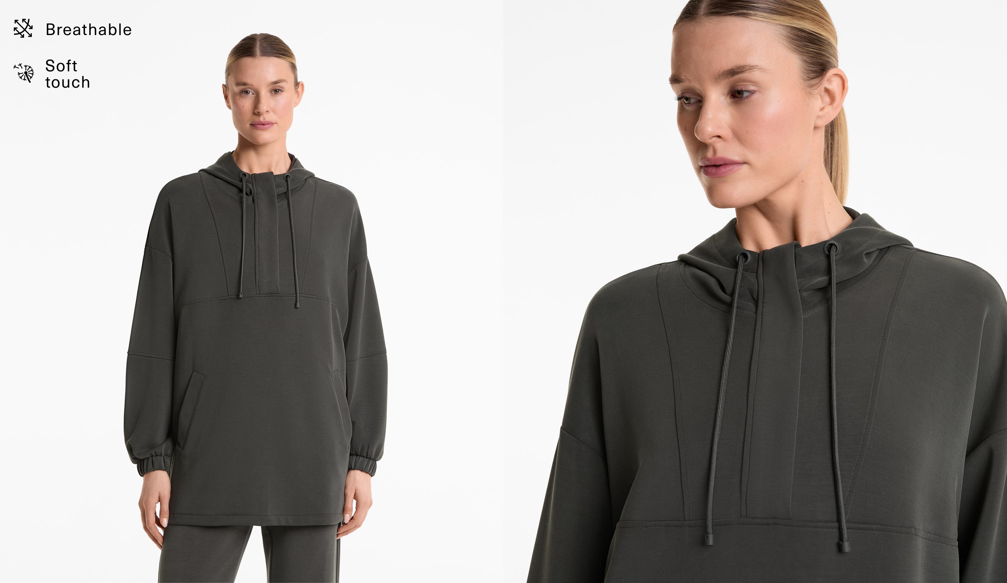 Oversize sweatshirt with modal