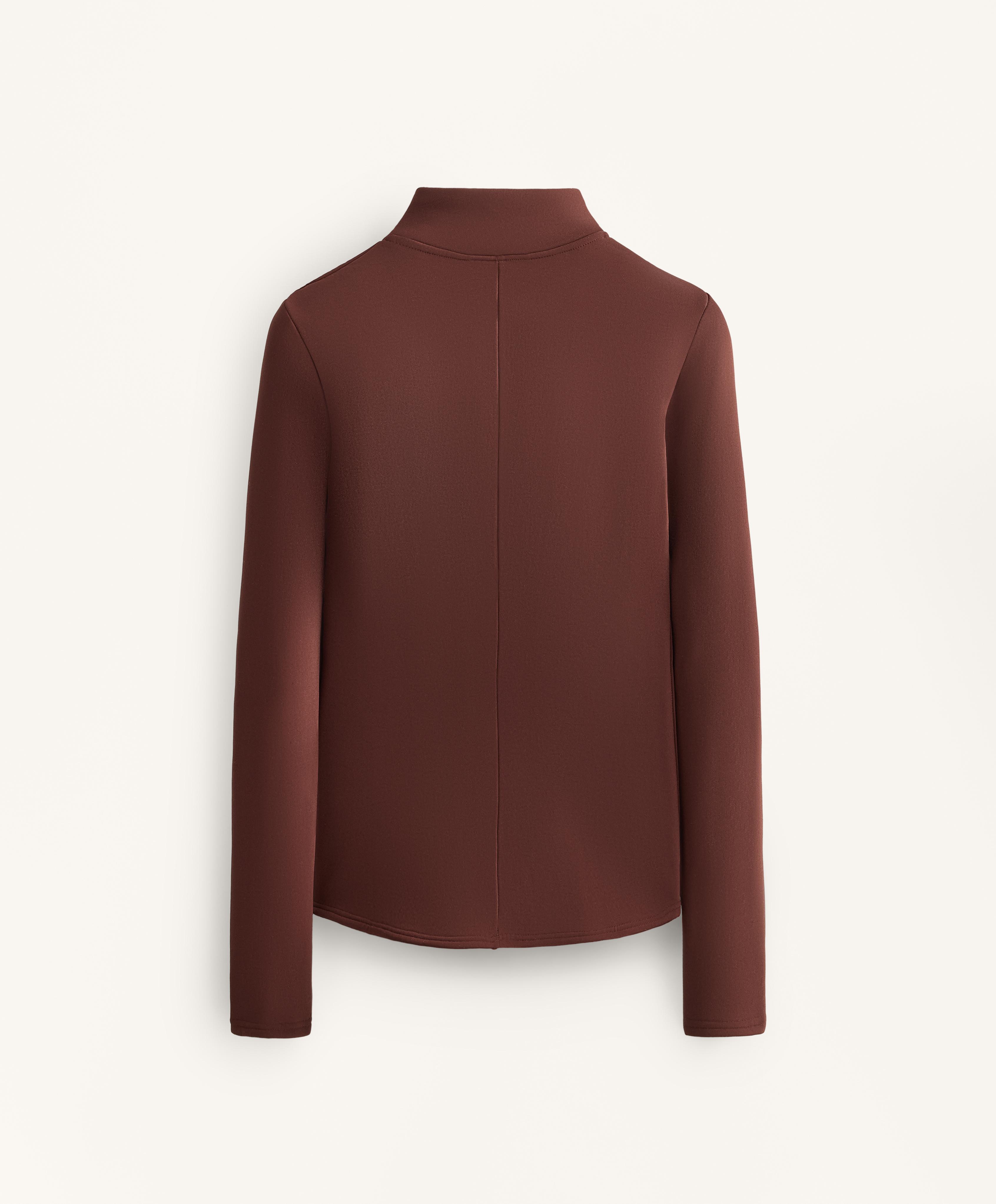 Long super extra warm technical jacket — BURGUNDY
