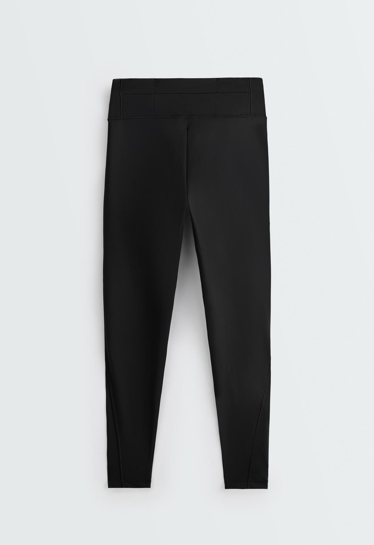 Ankle-length High rise Rapid Dry leggings with pockets — BLACK