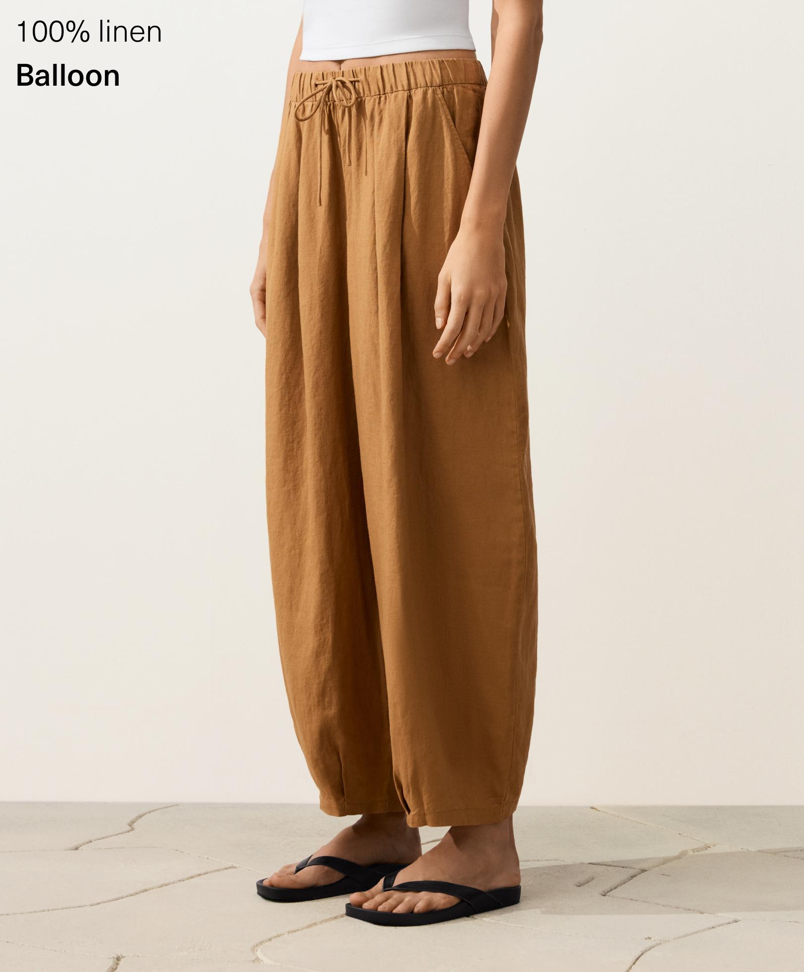 Pantalon balloon 100 % lin Pantalon balloon 100 % lin