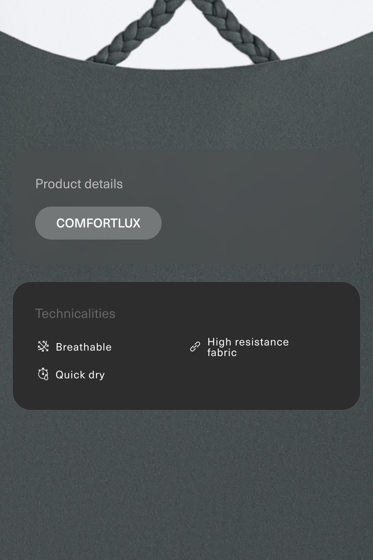 Comfortlux braided short jumpsuit — STEEL GREY