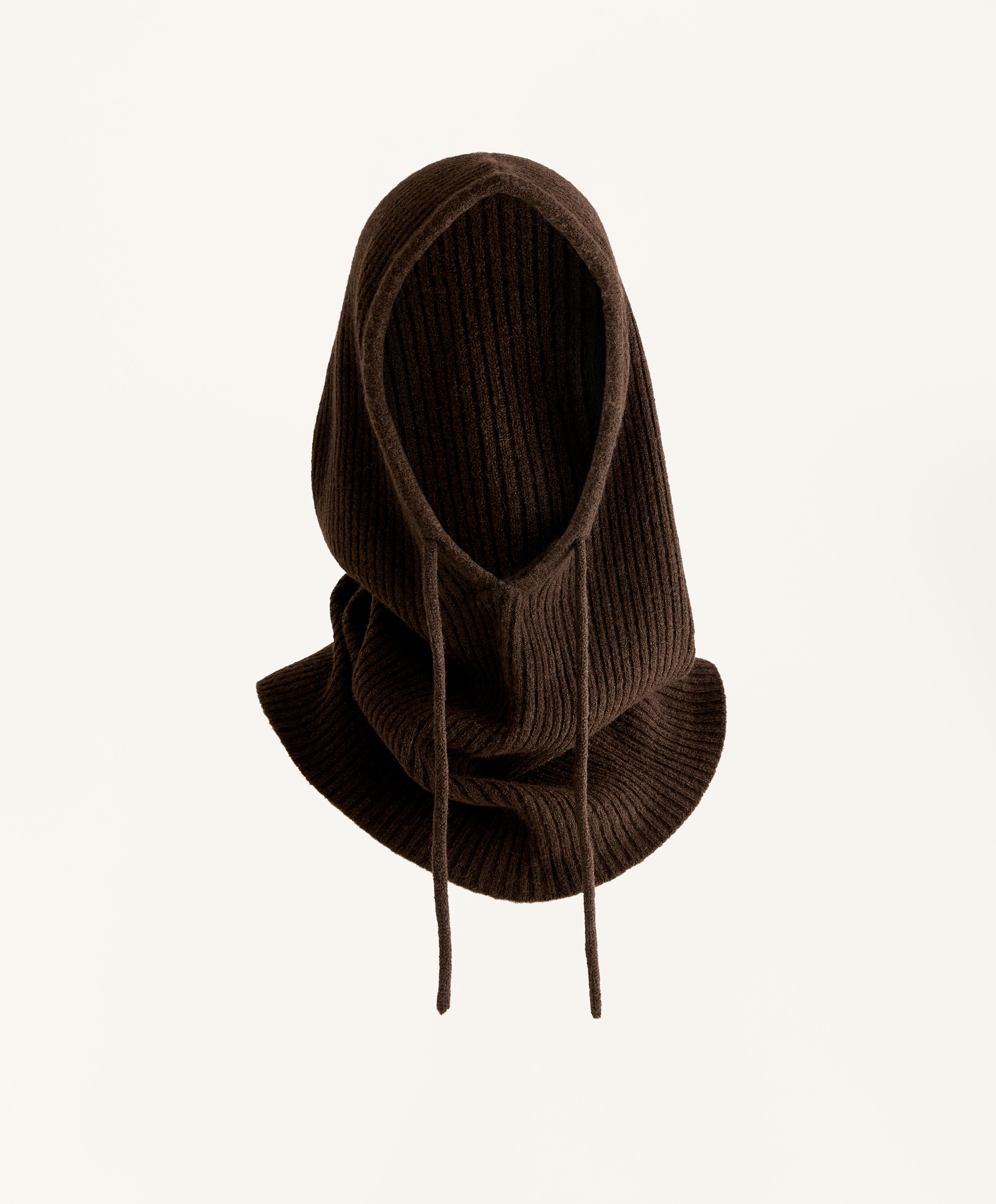 Rib knit balaclava