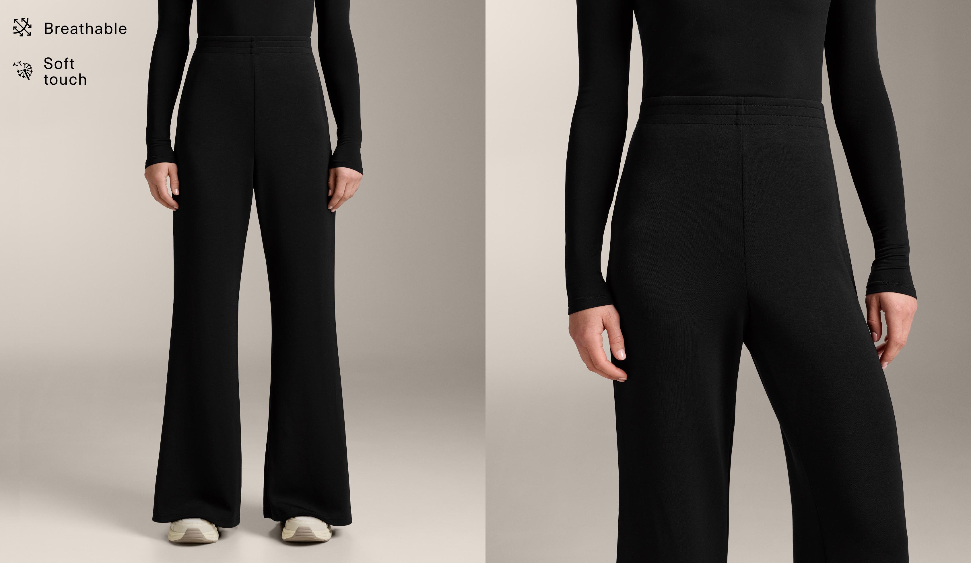 Flare trousers with soft-touch modal Flare trousers with soft-touch modal