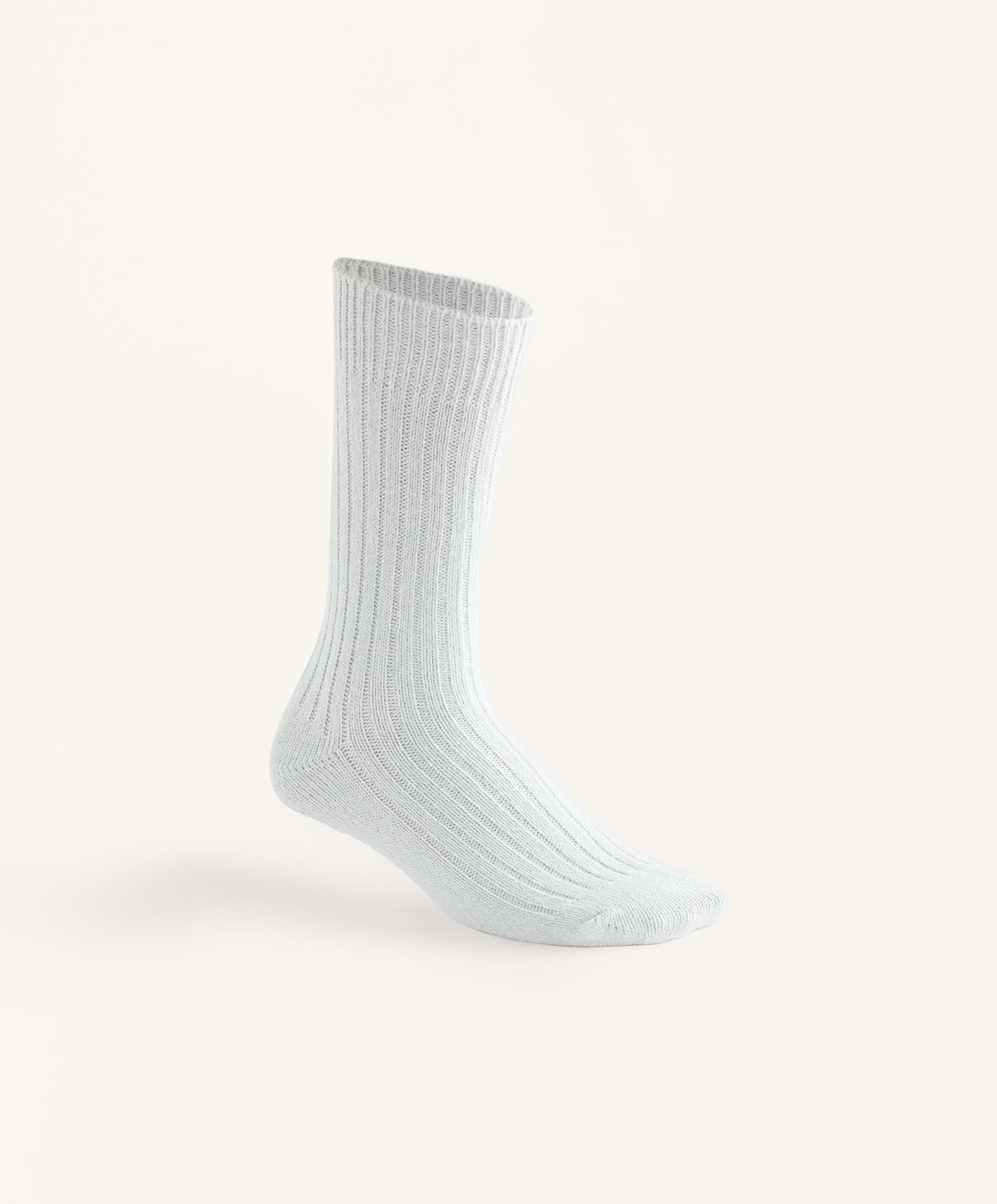 2 Pairs of Classic Ribbed Socks — PALE GREY MELANGE