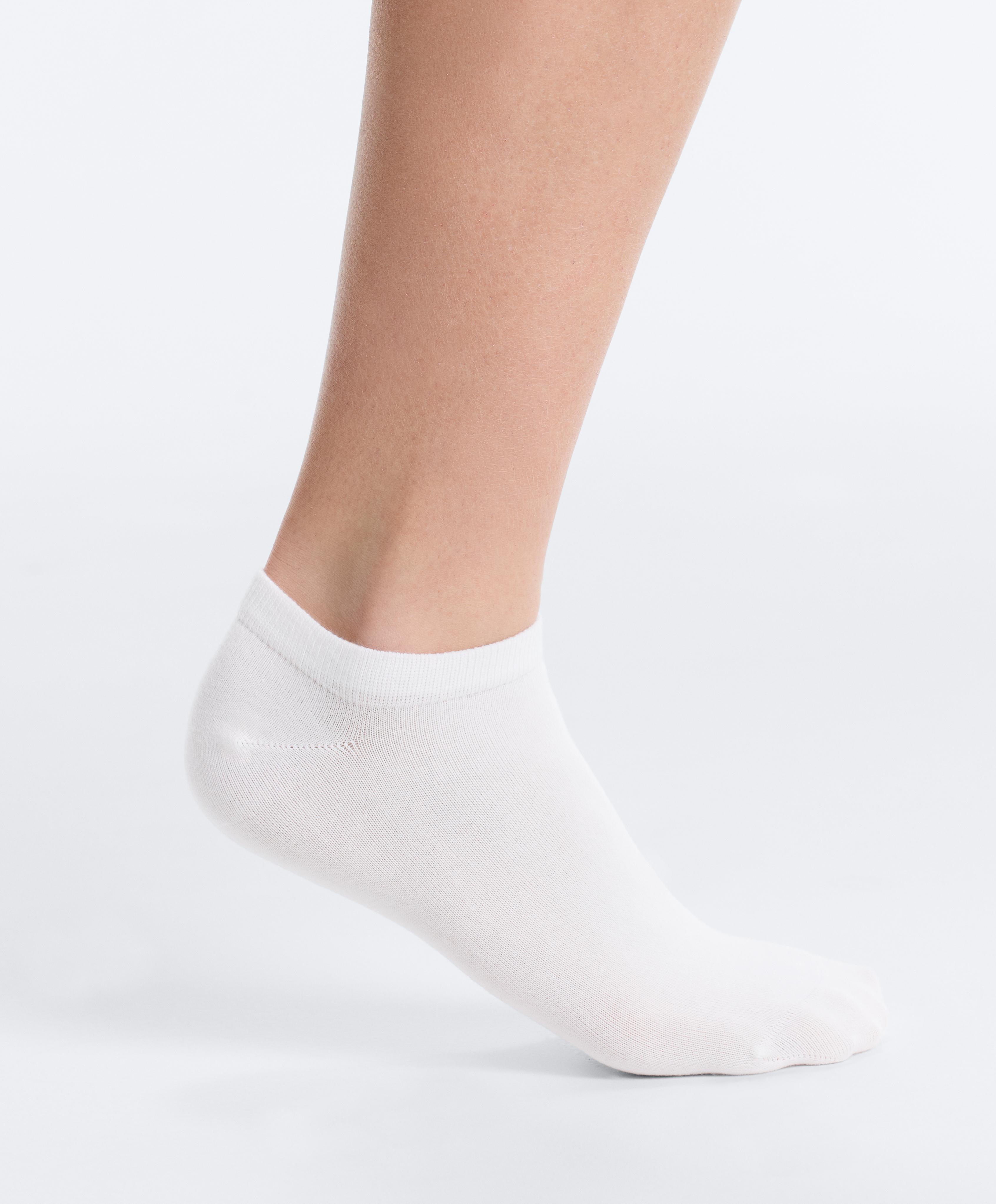 5 pairs of cotton sneaker socks — PALE GREY MELANGE