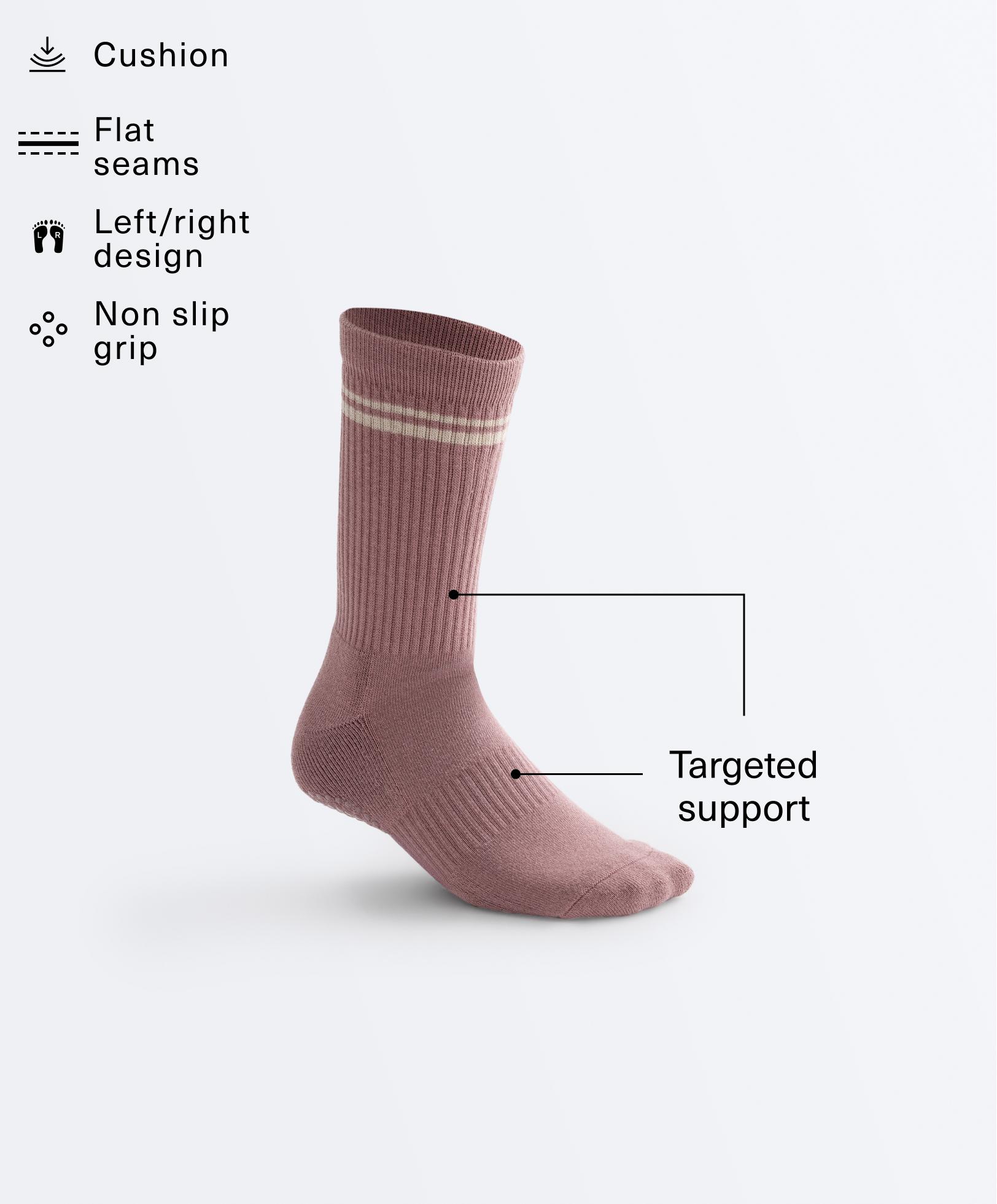 2 pairs of classic cotton blend yoga and Pilates socks