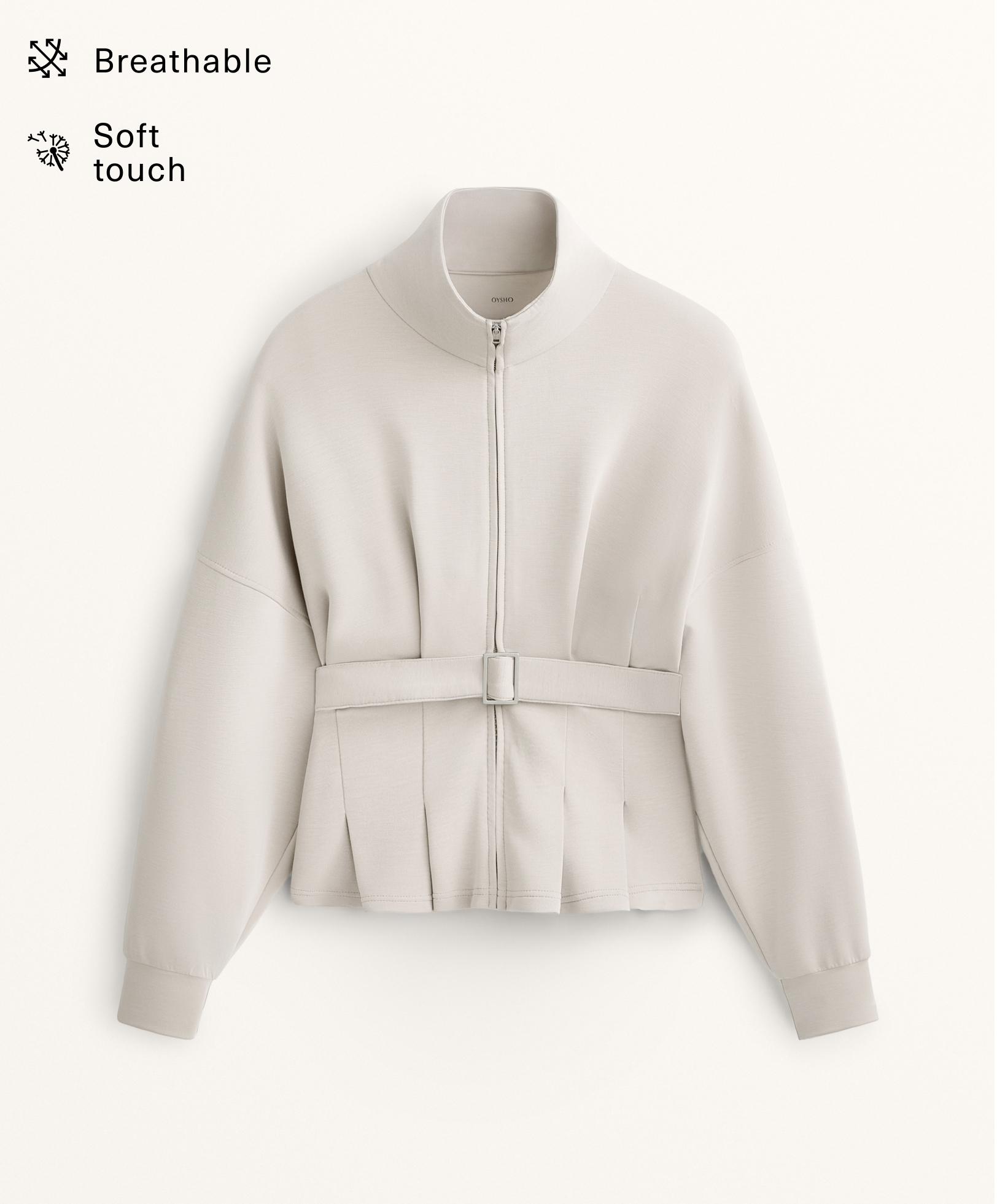 Soft-touch modal belted jacket