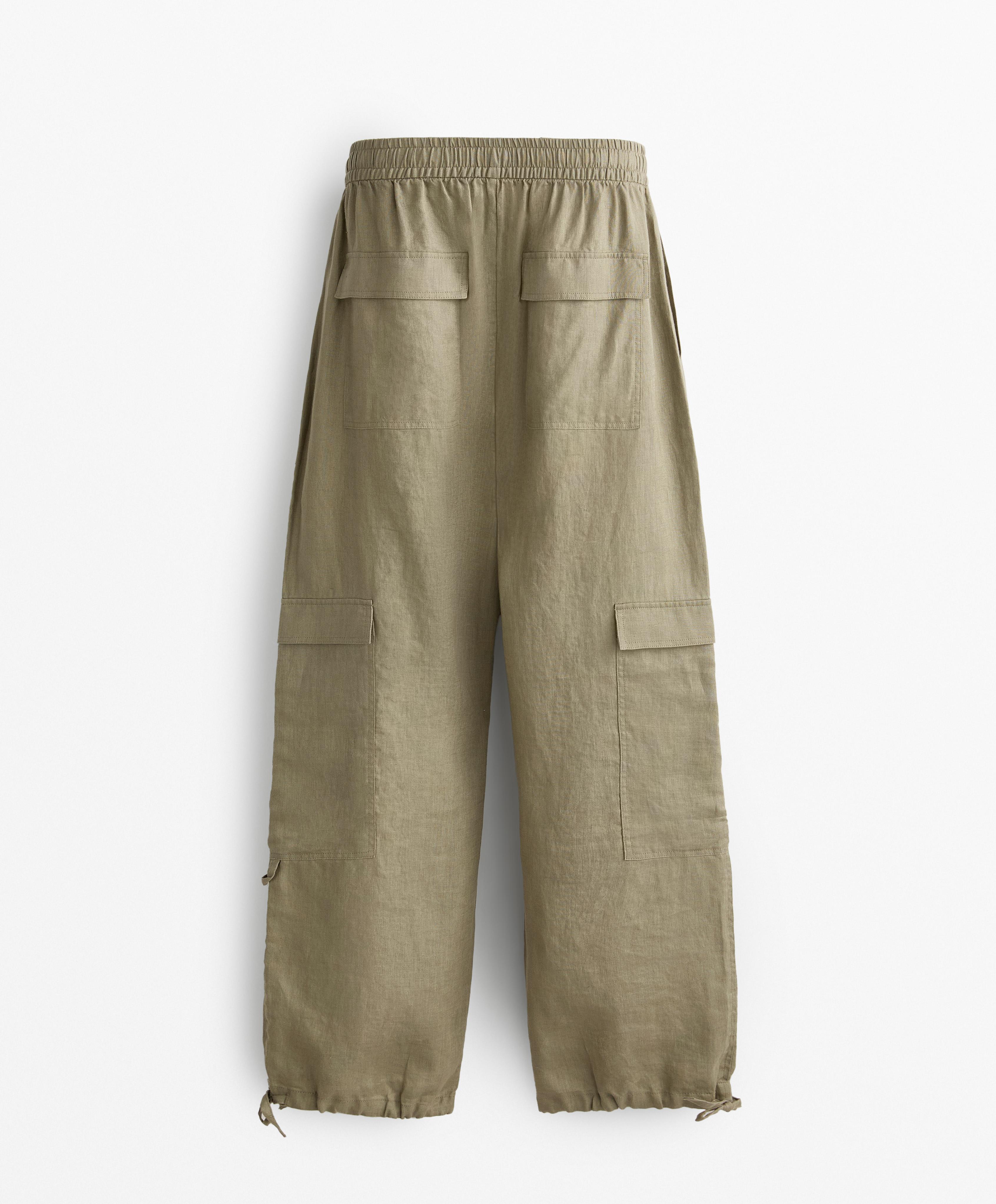 Pantalon cargo 100 % lin Pantalon cargo 100 % lin