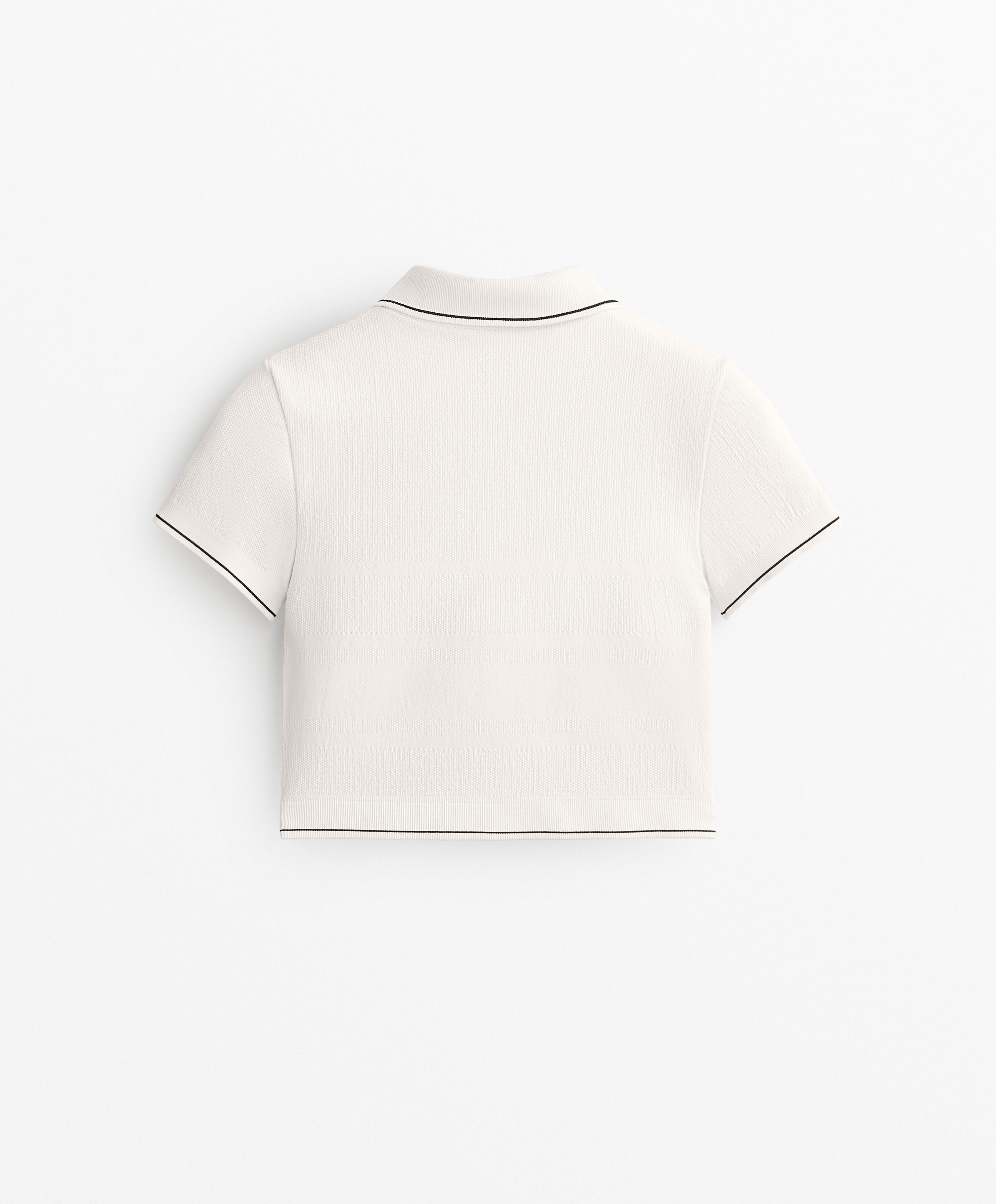 Seamless short-sleeved polo shirt
