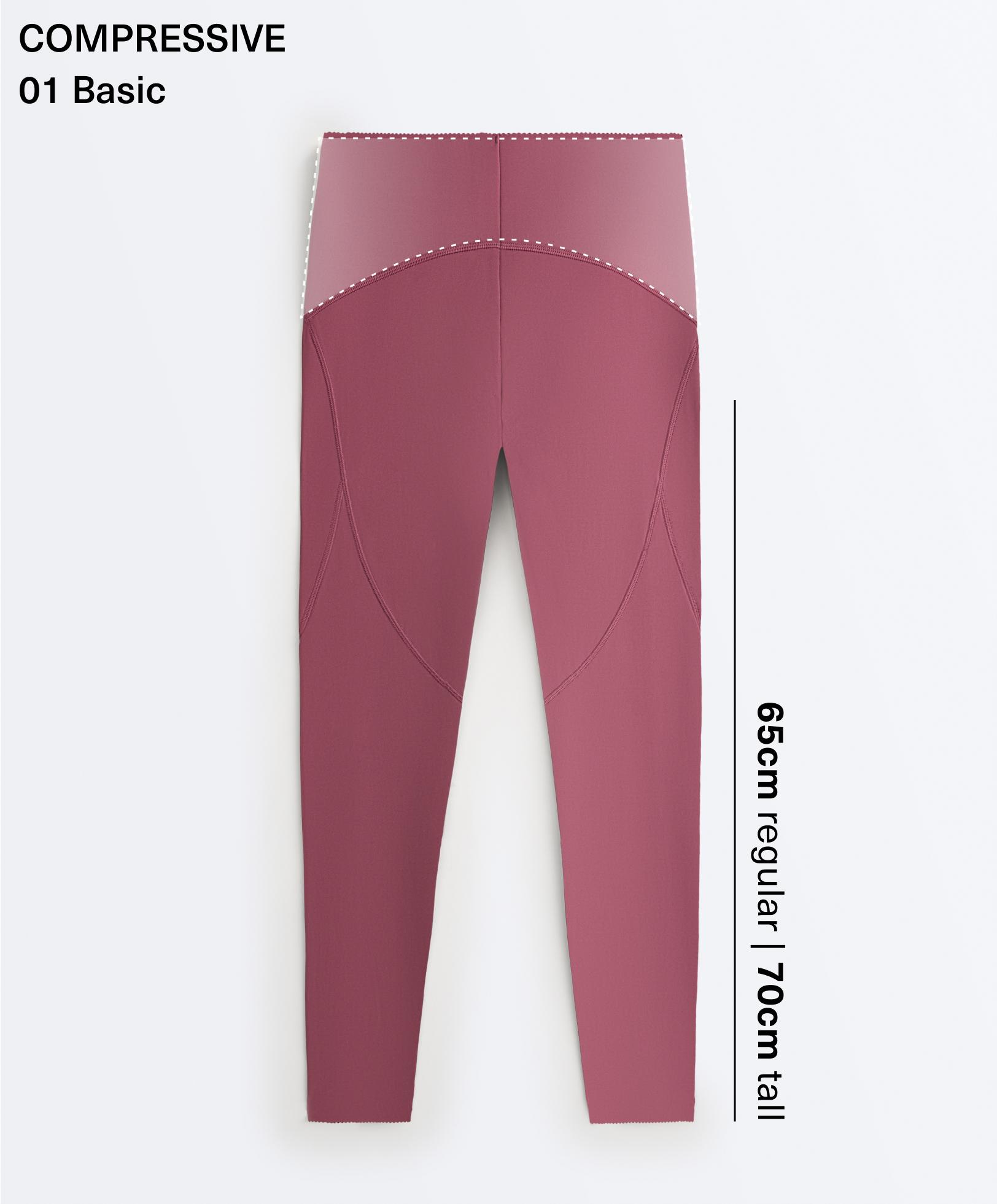 Basic compressive high-waisted ankle-length leggings — DUSTY ROSETTE