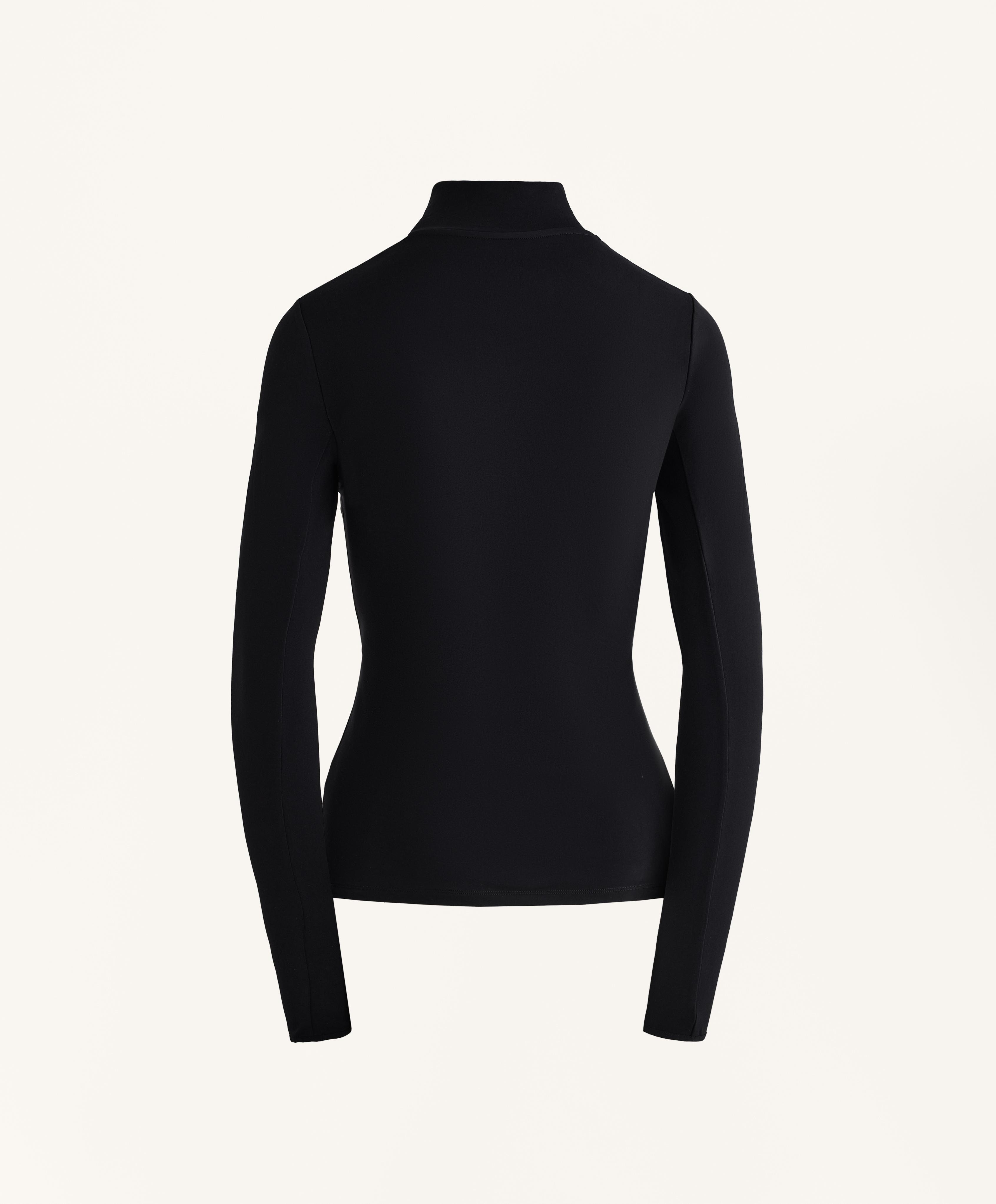 Camiseta base layer media cremalleira