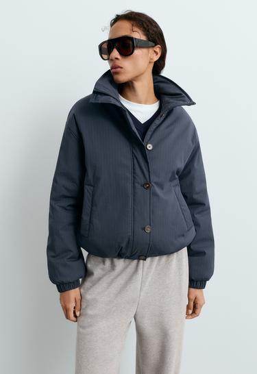 FELLEX® AEROGEL A-line canvas padded jacket — MAUVE-BLUE 3