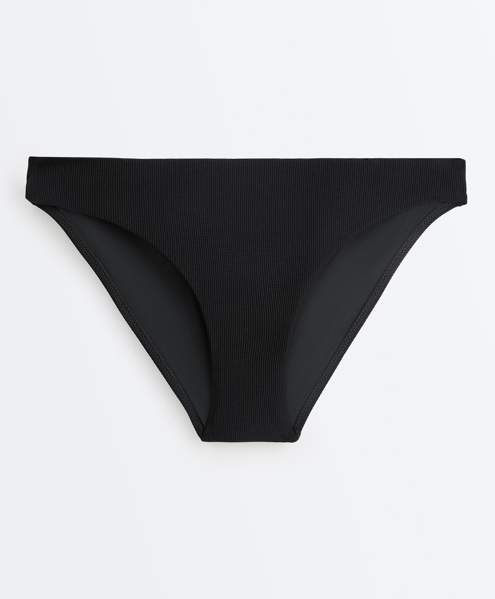 Piqué classic bikini briefs — BLACK