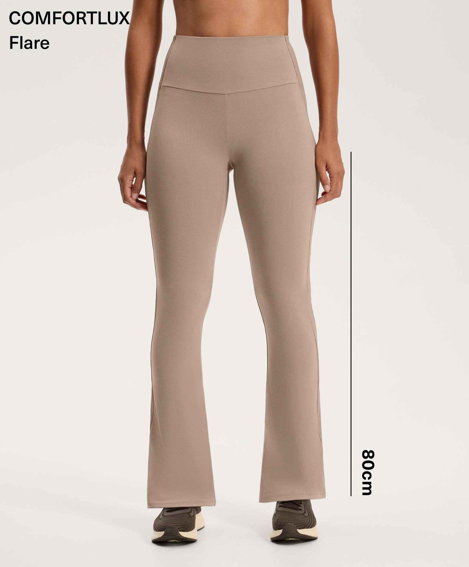بنطلون فلير بسرج عالٍ Comfortlux مضلع