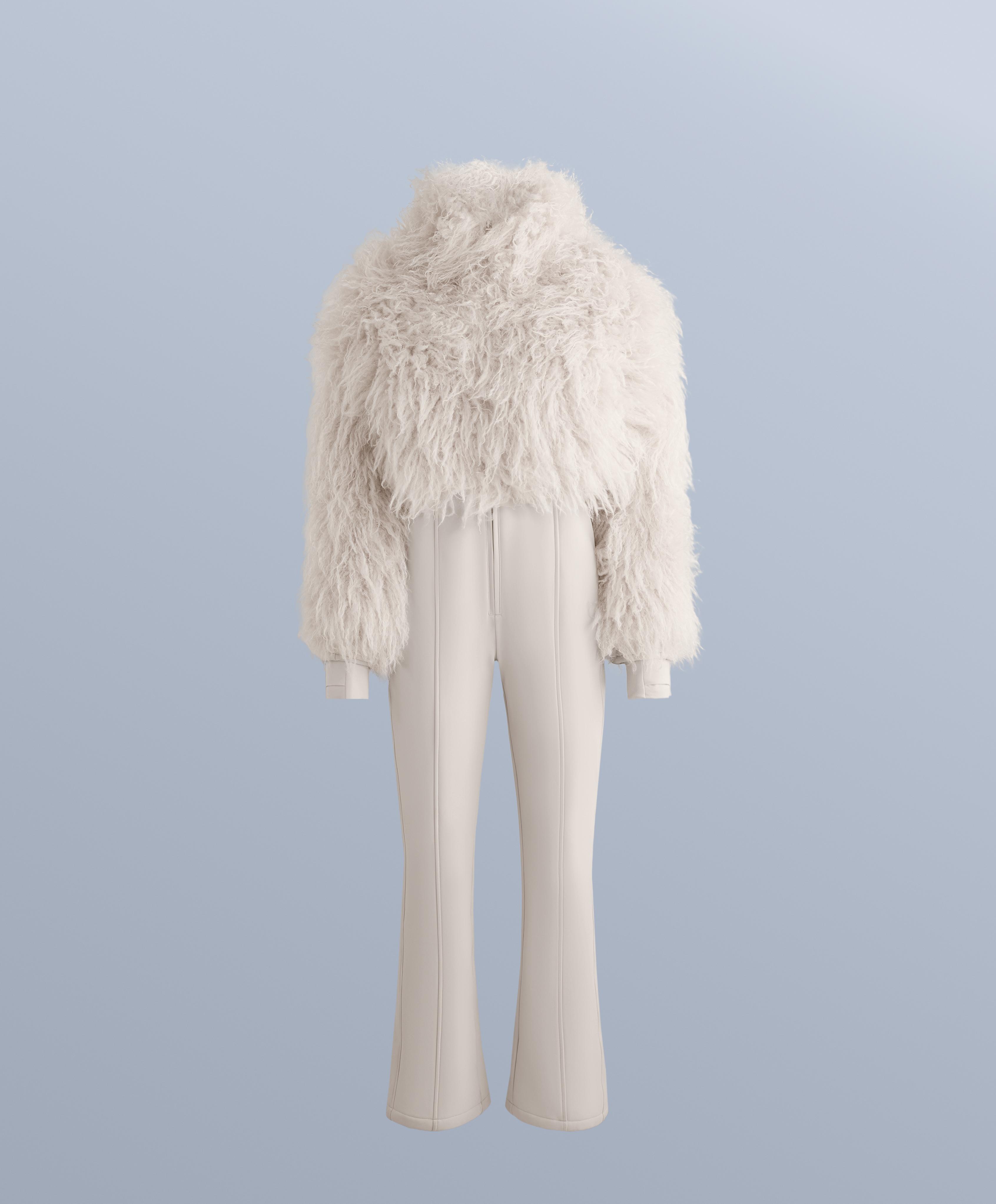Water-resistant 2-in-1 removable flare stretch SKI jumpsuit — PALE MINK