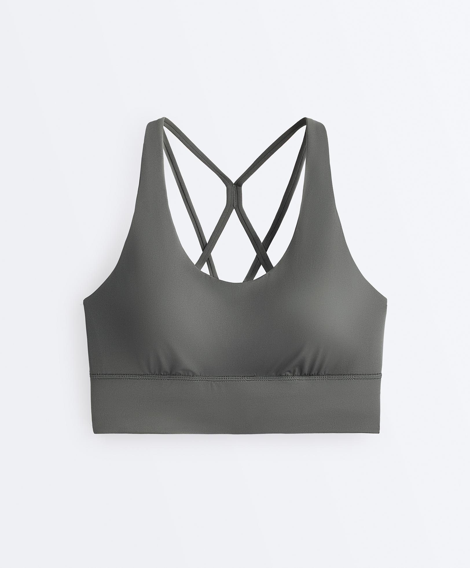 Medium-support Comfortlux sports bra with cups — DARK ANTHRACITE