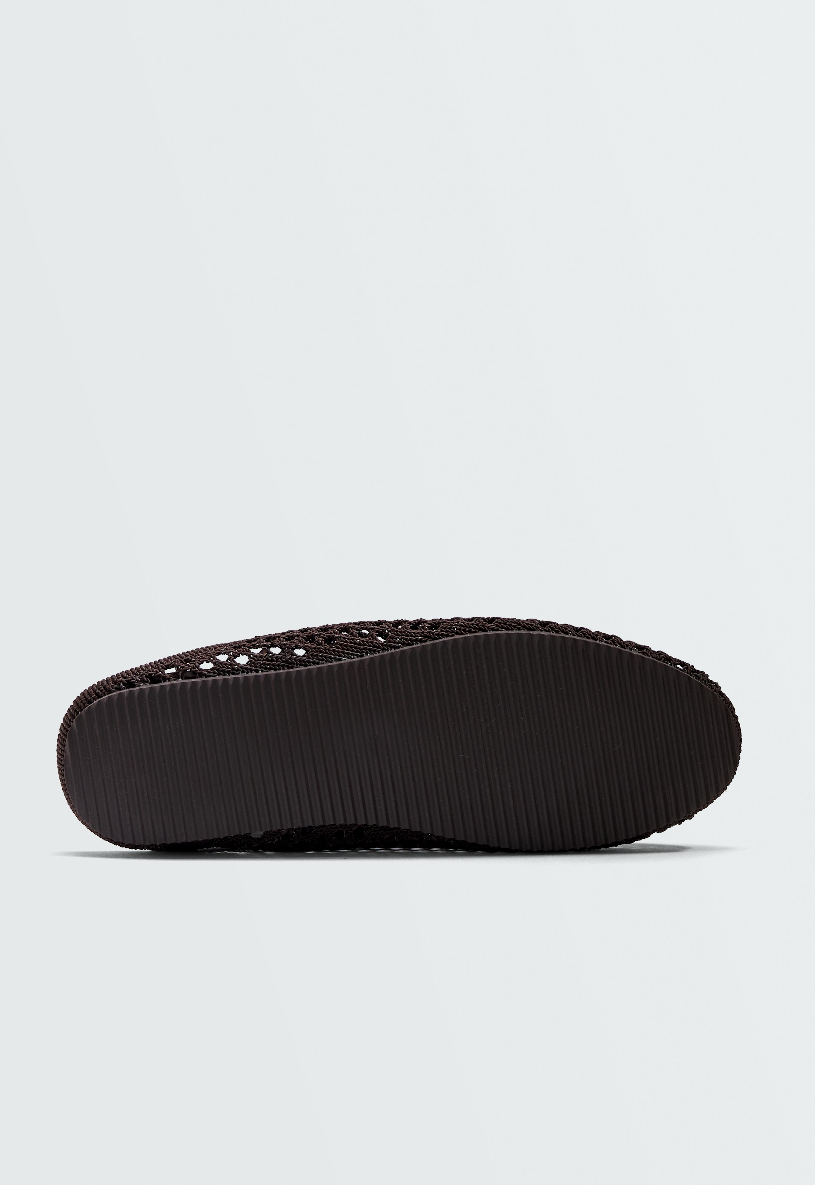 Crochet open-back clogs — BROWN