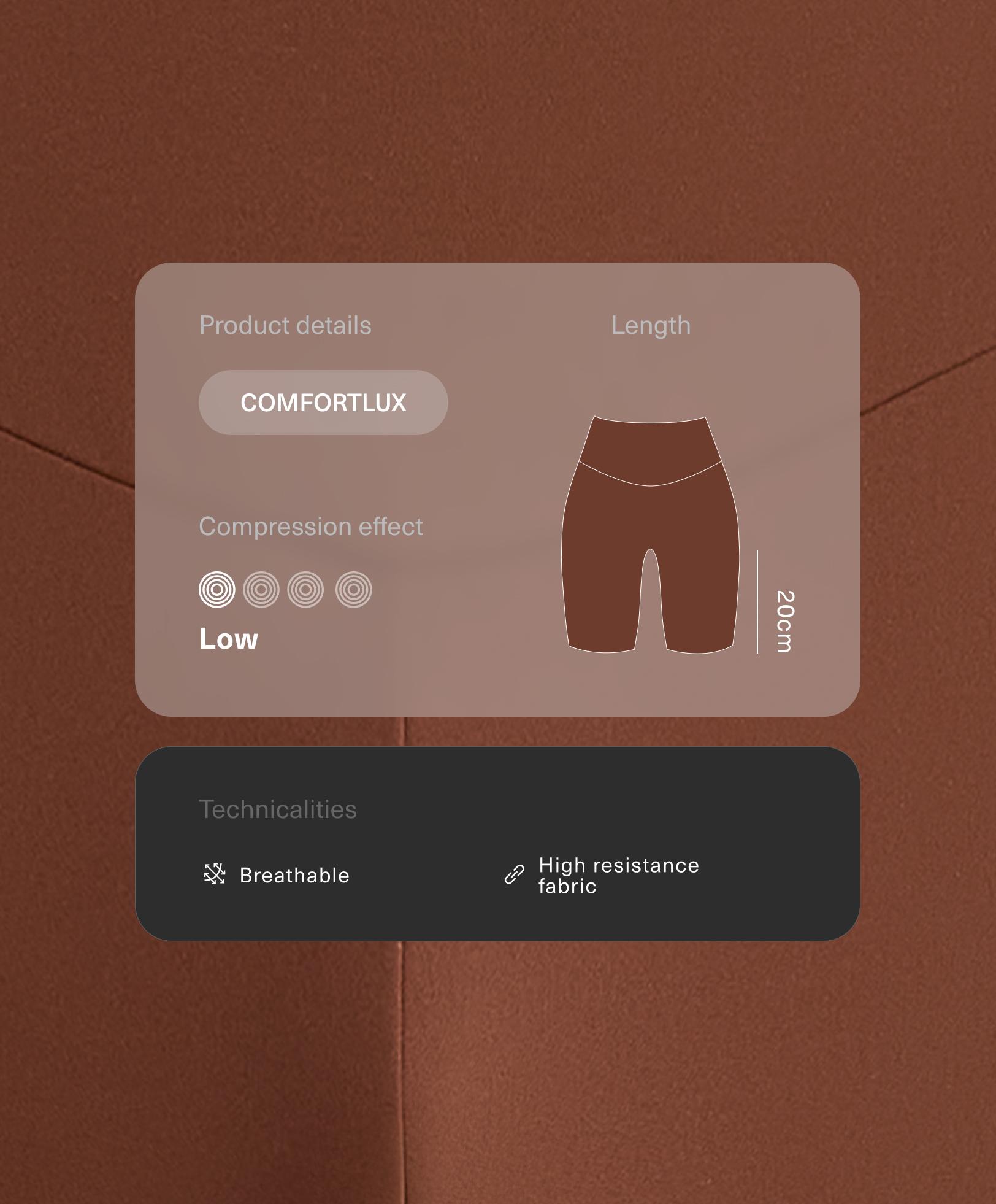 Comfortlux high-rise 20cm biker leggings