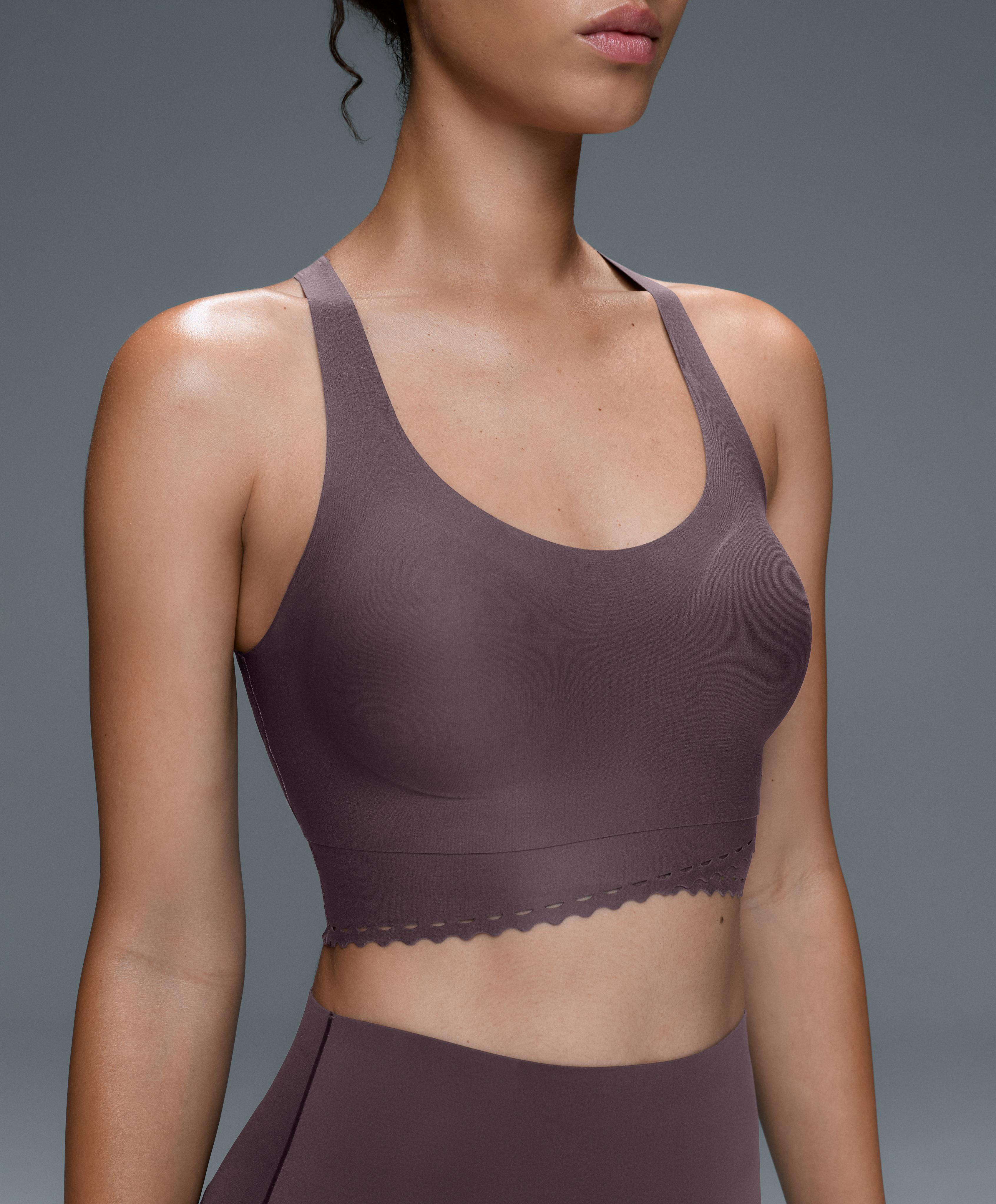 Perfect-adapt medium-support sports bra — Purplish brown