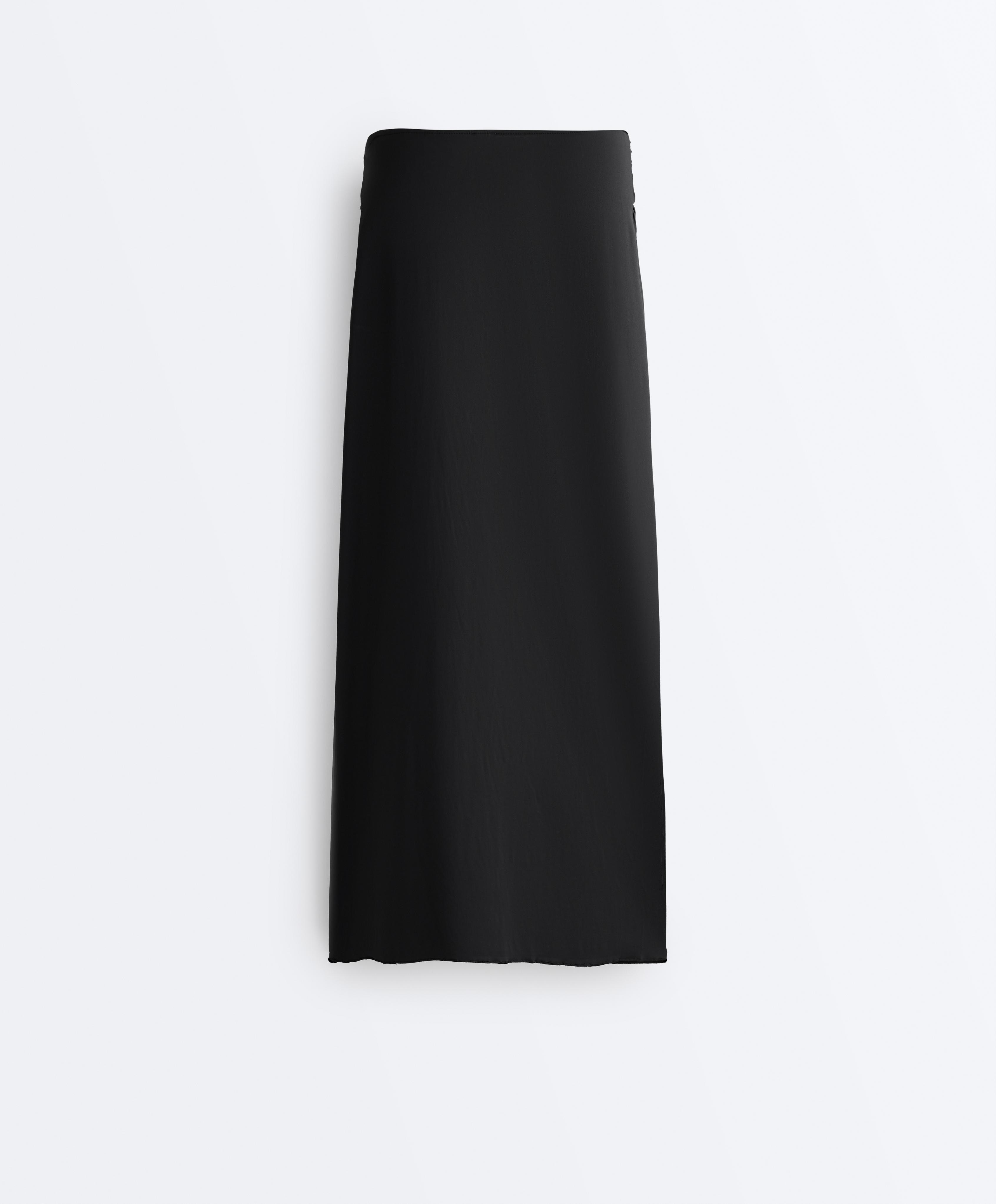 Wrap skirt — BLACK