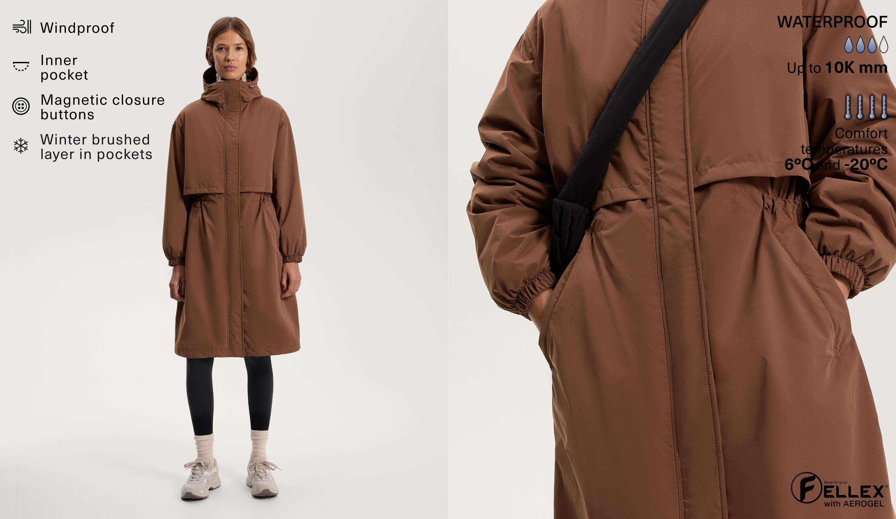 Длинная утепленная непромокаемая куртка 10k FELLEX® с AEROGEL Длинная утепленная непромокаемая куртка 10k FELLEX® с AEROGEL