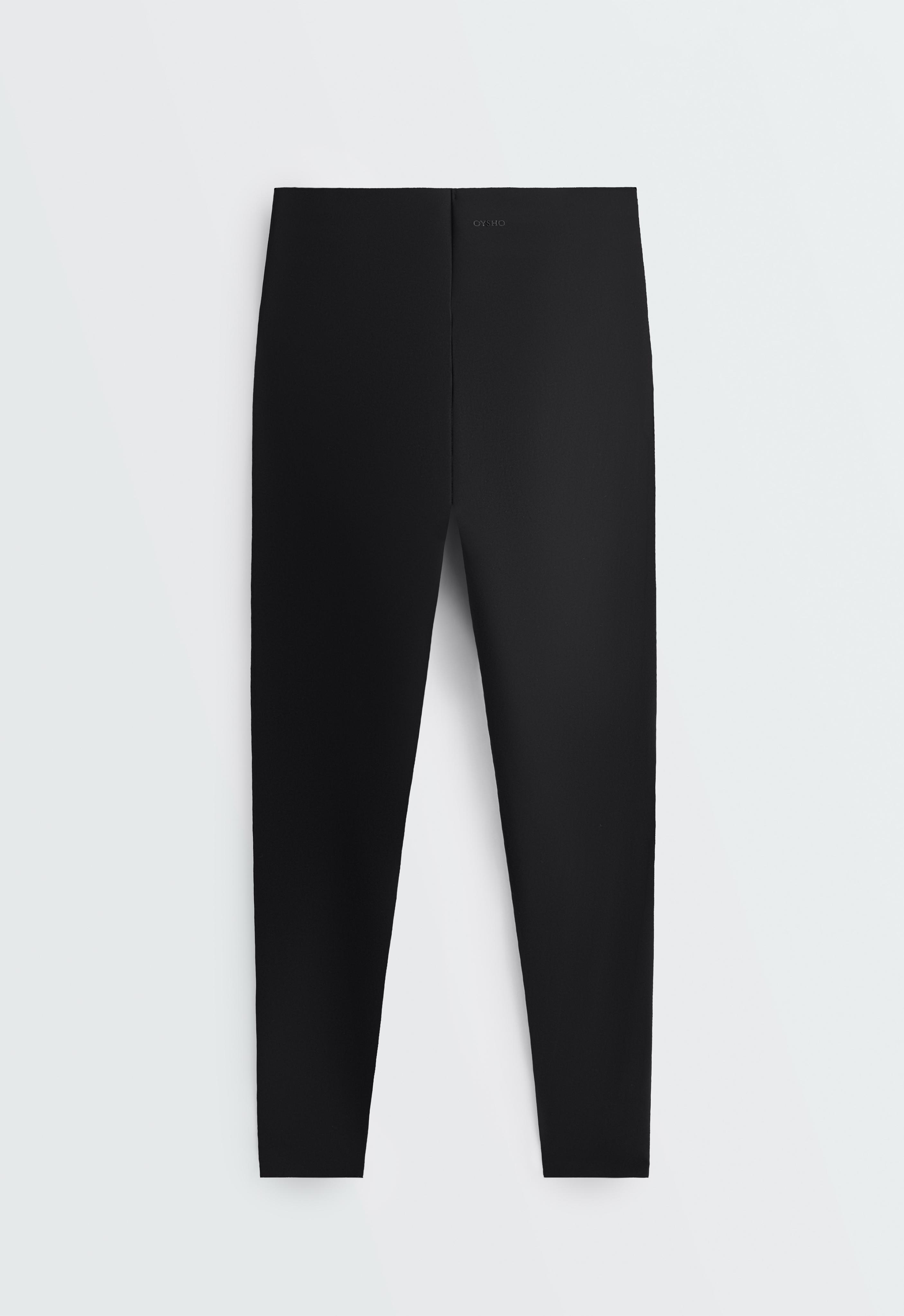 V-cut Light Touch 65cm high-rise ankle-length leggings — BLACK