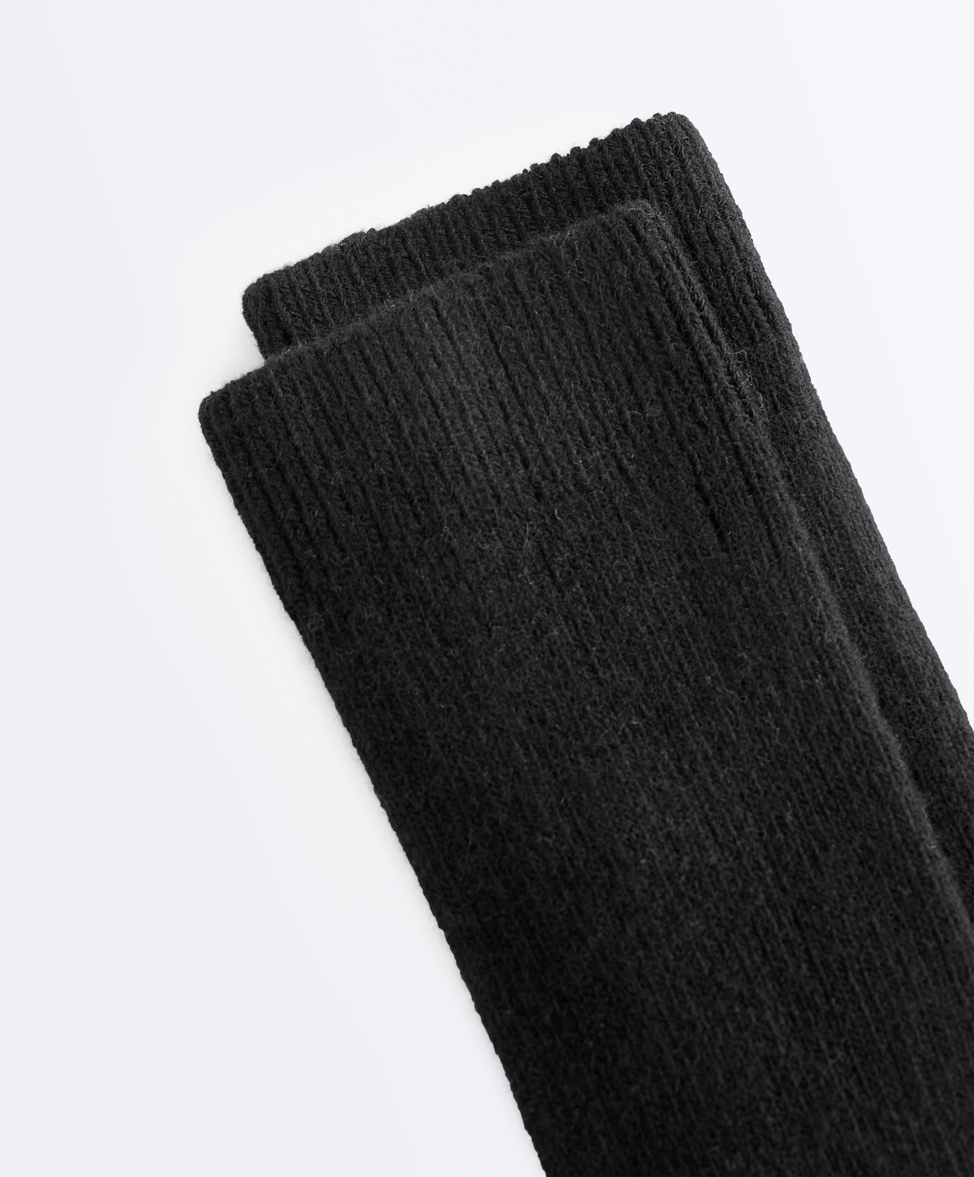 Classic socks 15% cashmere 10% wool — BLACK