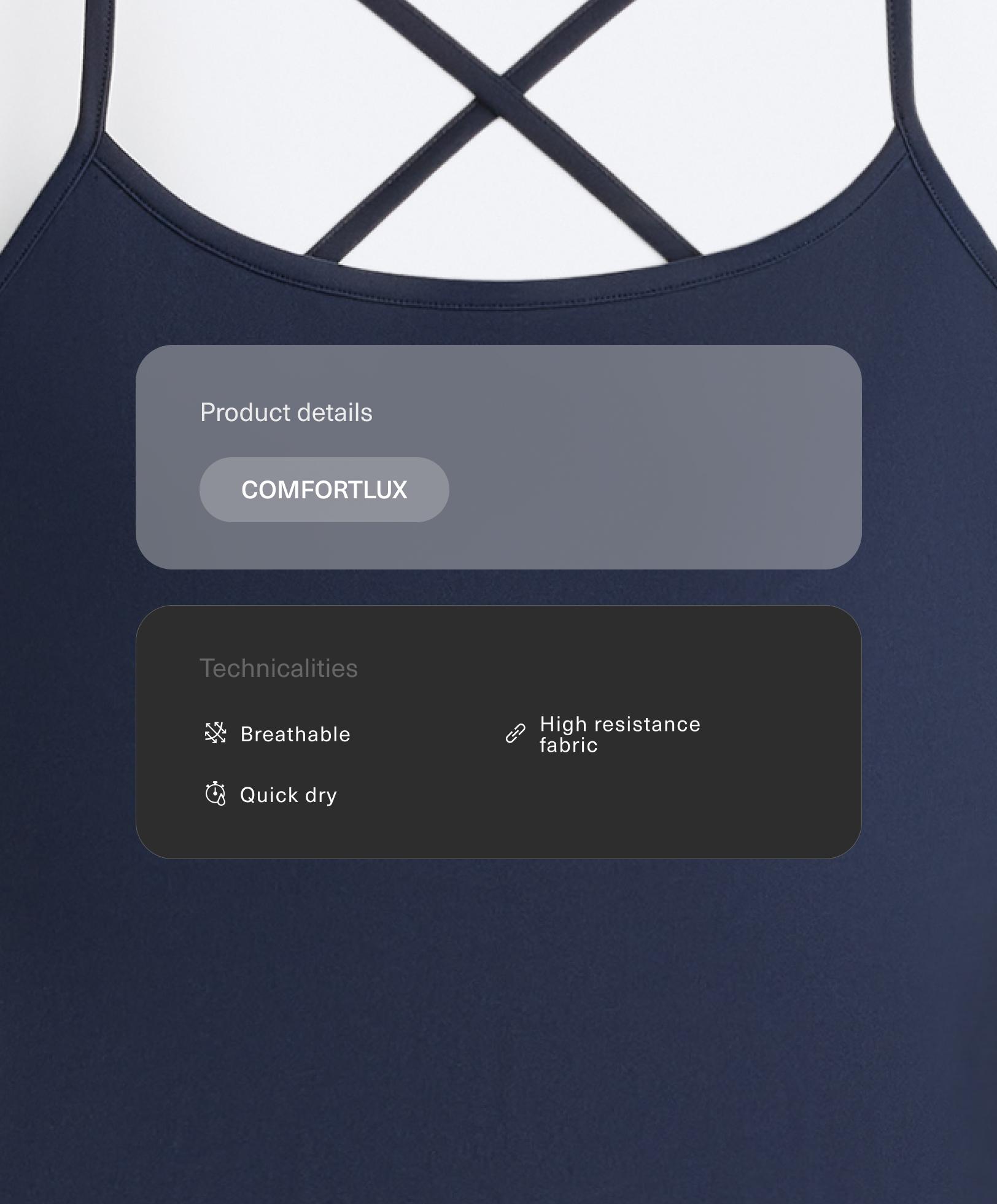 Crossover back Comfortlux capri jumpsuit Crossover back Comfortlux capri jumpsuit