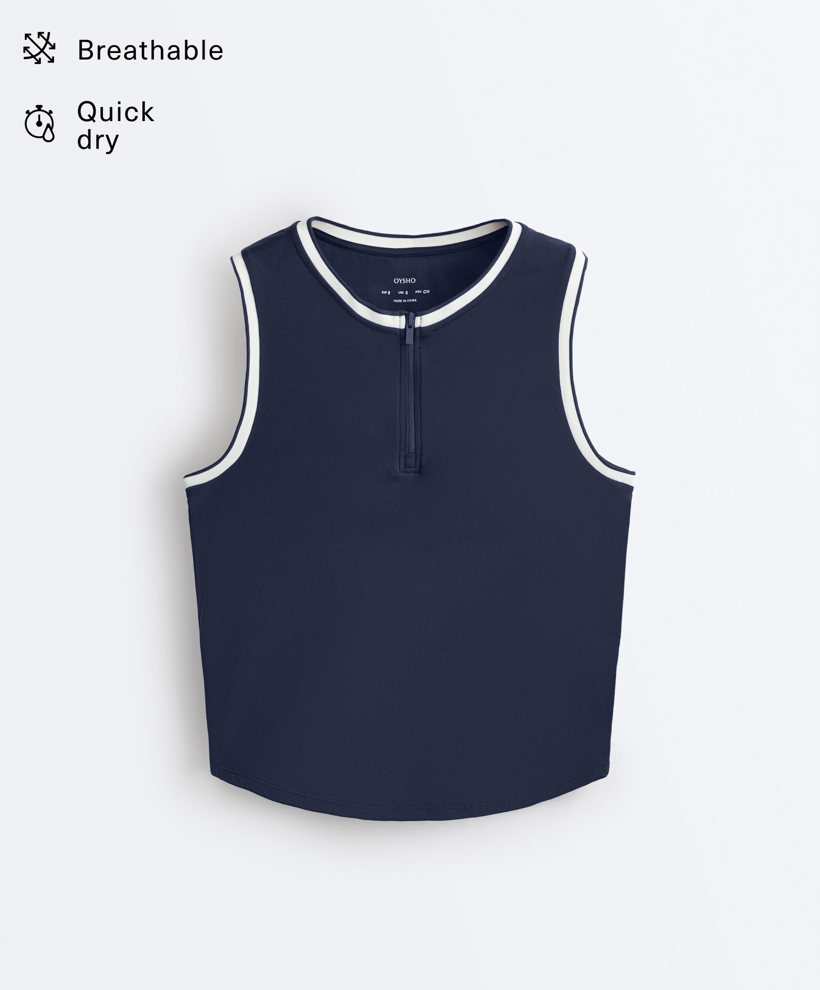 Sleeveless top — NAVY BLUE
