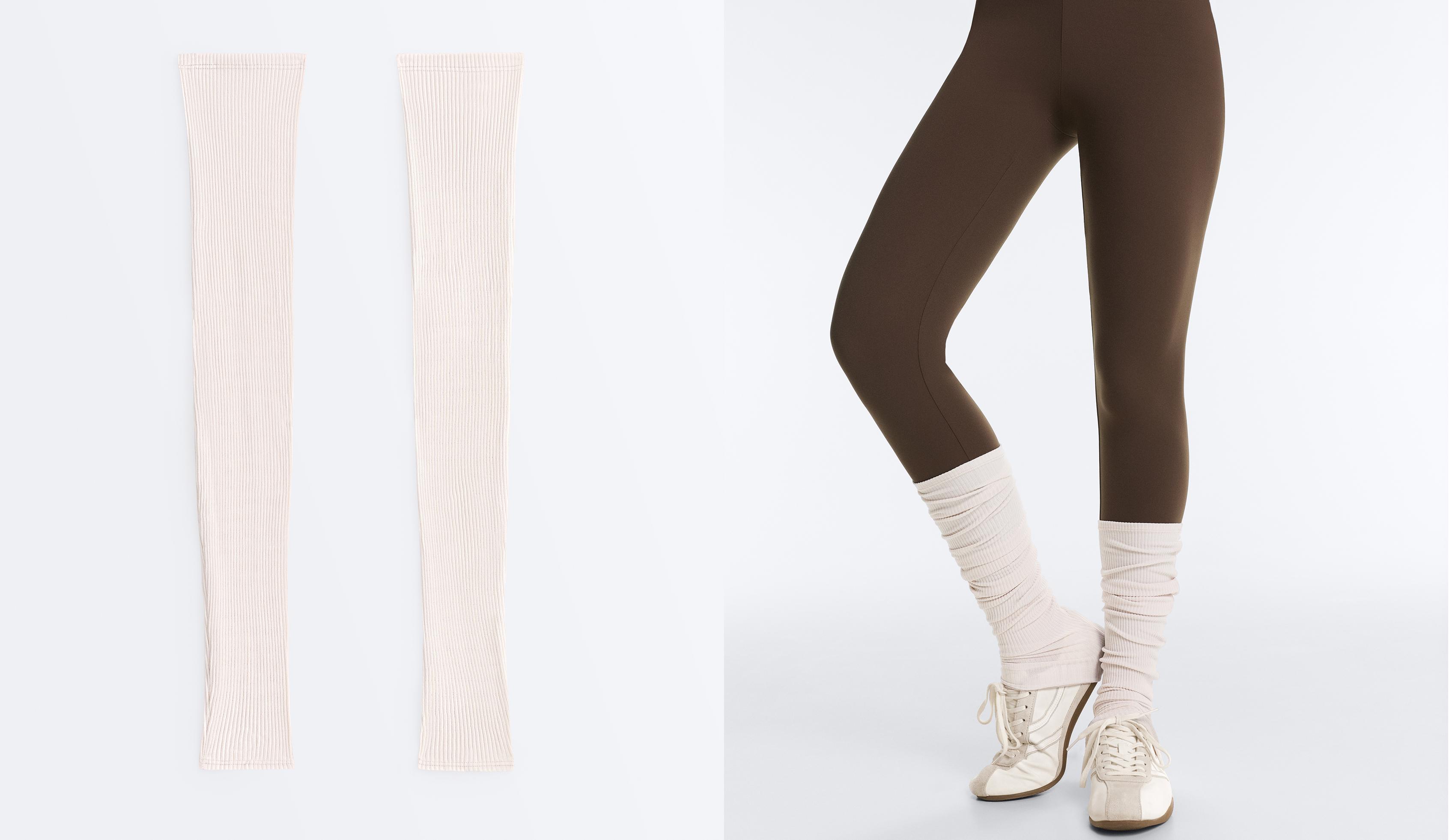 Modal blend legwarmers — ECRU