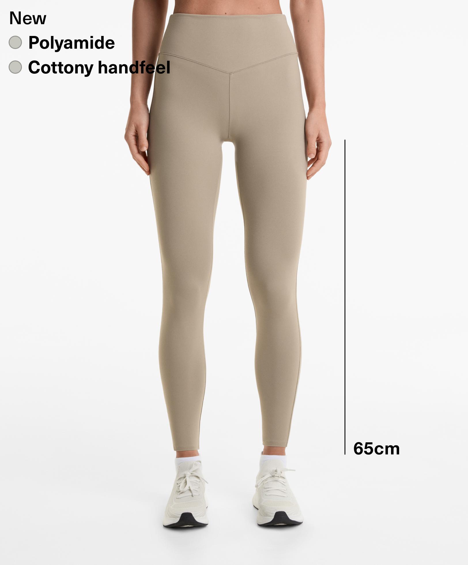 65cm polyamide ankle-length leggings with cottony handfeel