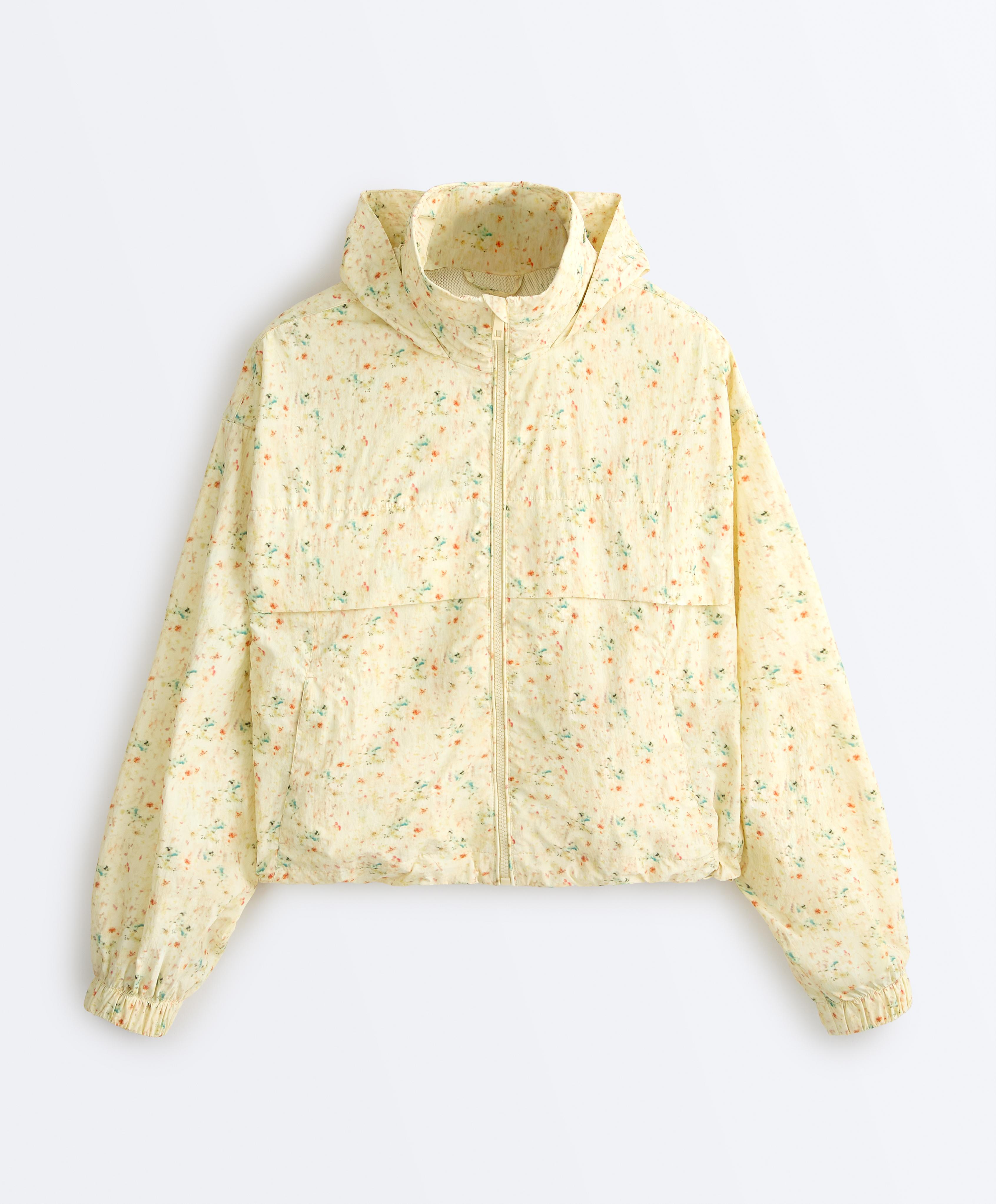Printed water-repellent track jacket — YELLOW