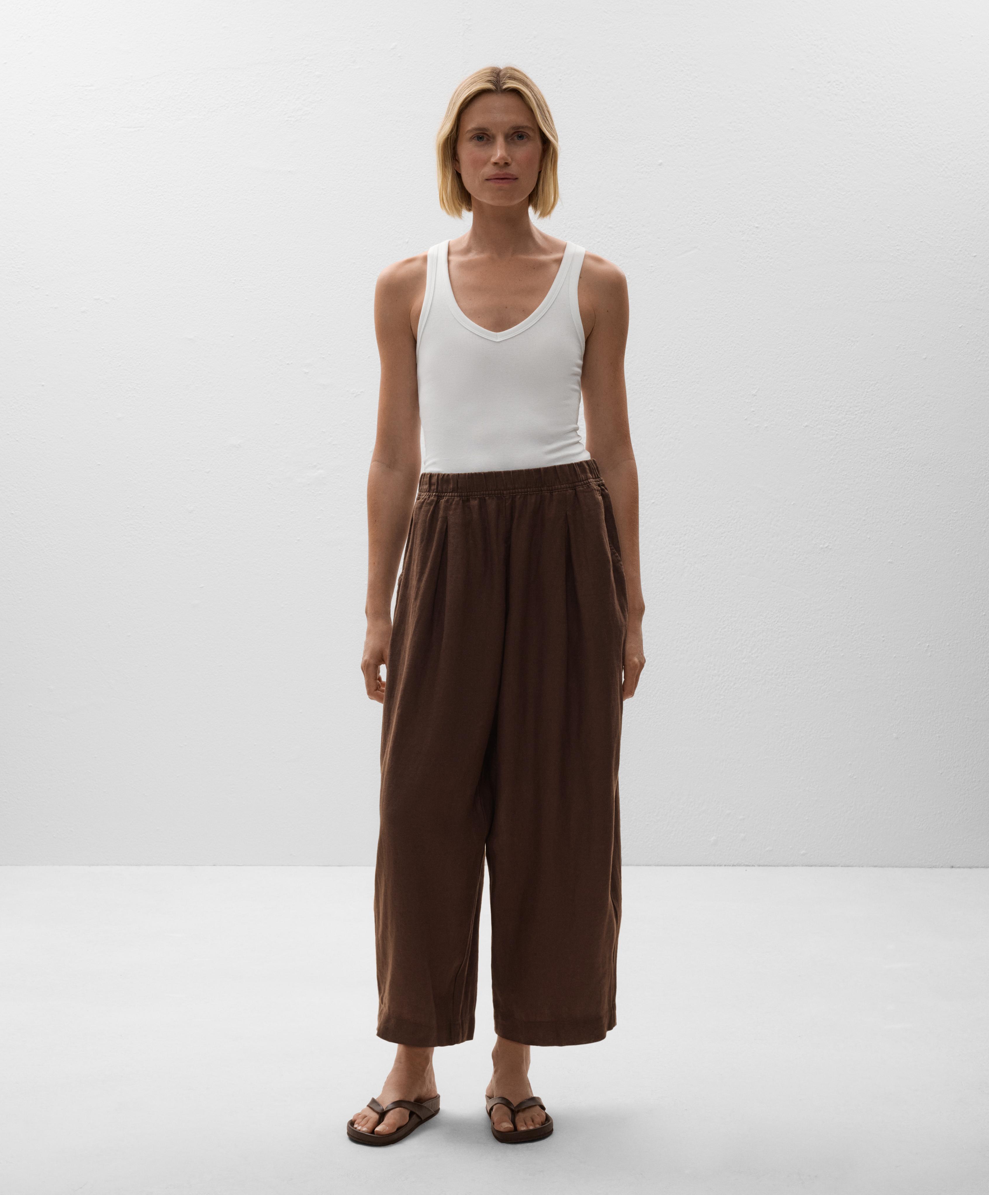 100% Linen Crop Balloon Trousers - Sale 100% Linen Crop Balloon Trousers - Sale
