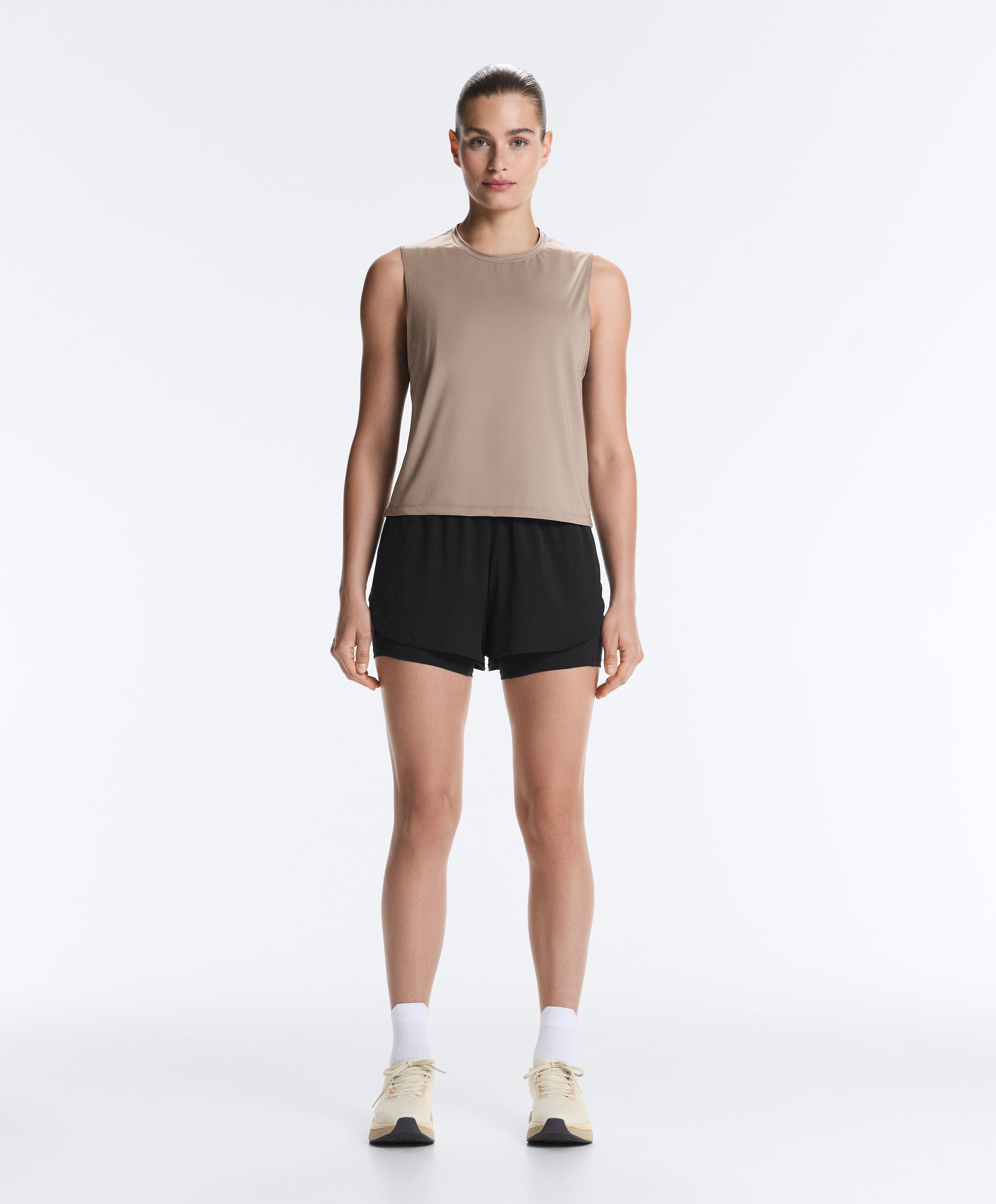 Technical Sleeveless T-shirt — MINK GREY