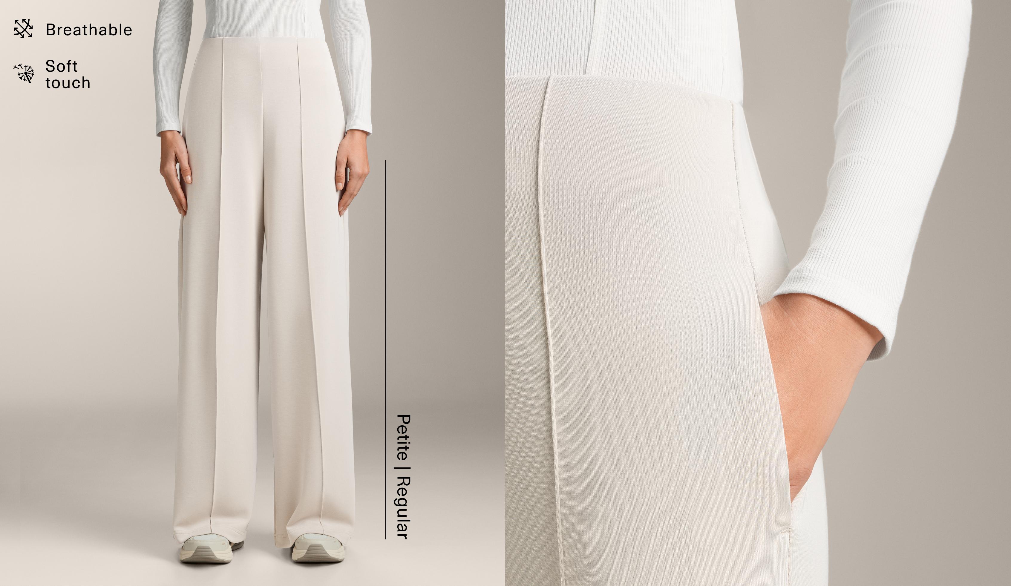 Ίσιο παντελόνι με ραφή, modal και απαλή υφή Ίσιο παντελόνι με ραφή, modal και απαλή υφή