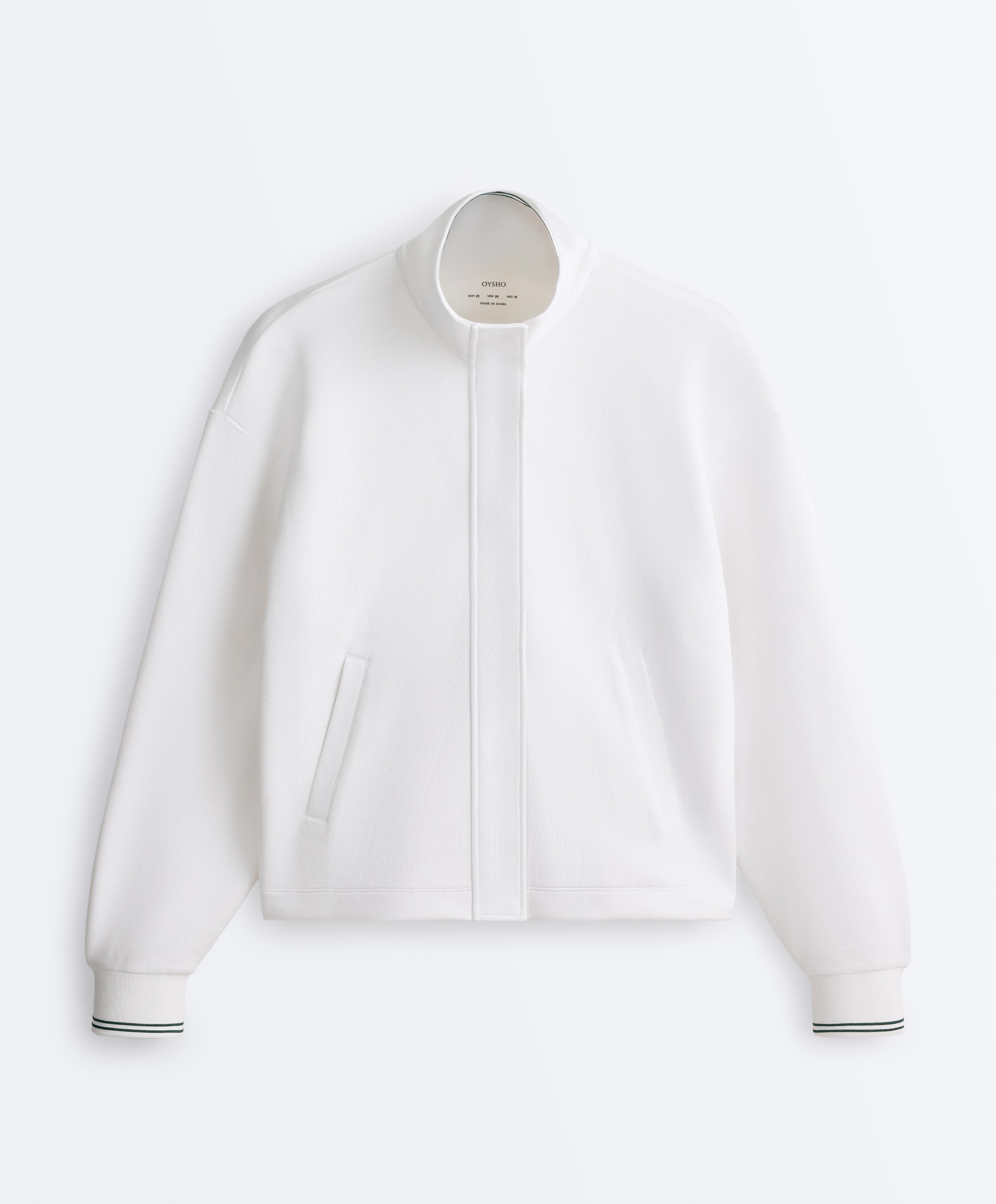 Chaqueta piqué con algodón&nbsp;piping
