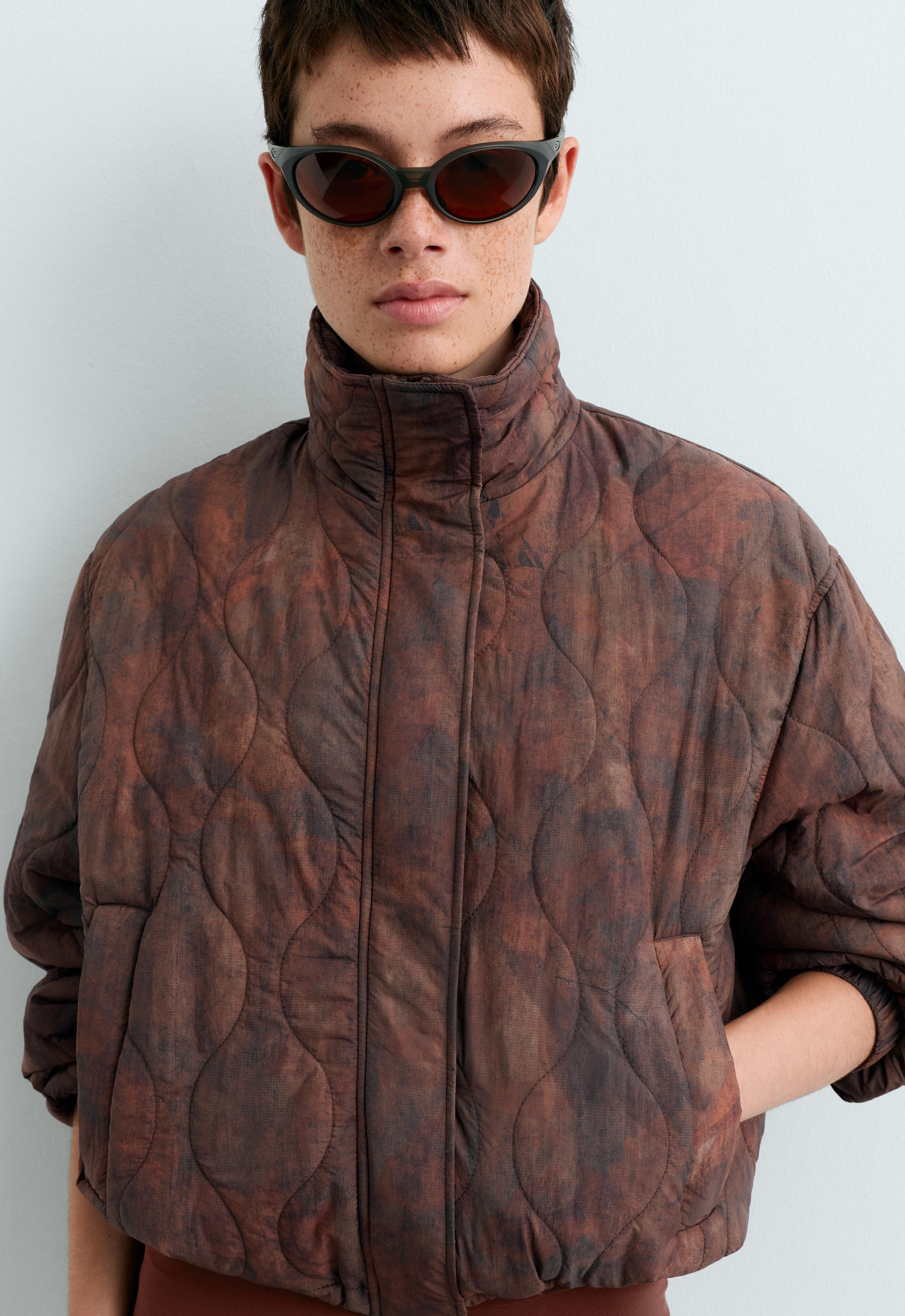 Printed FELLEX® AEROGEL short padded jacket