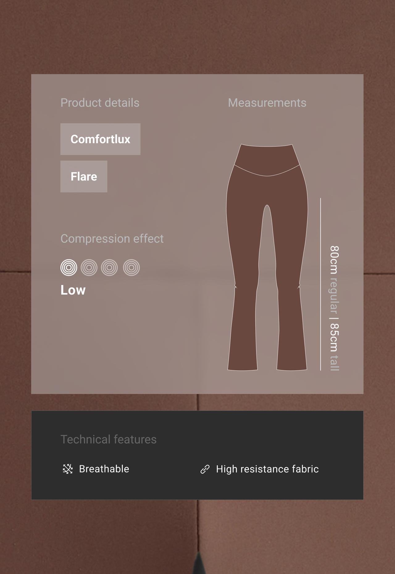 High-rise Comfortlux flare trousers — COCOA