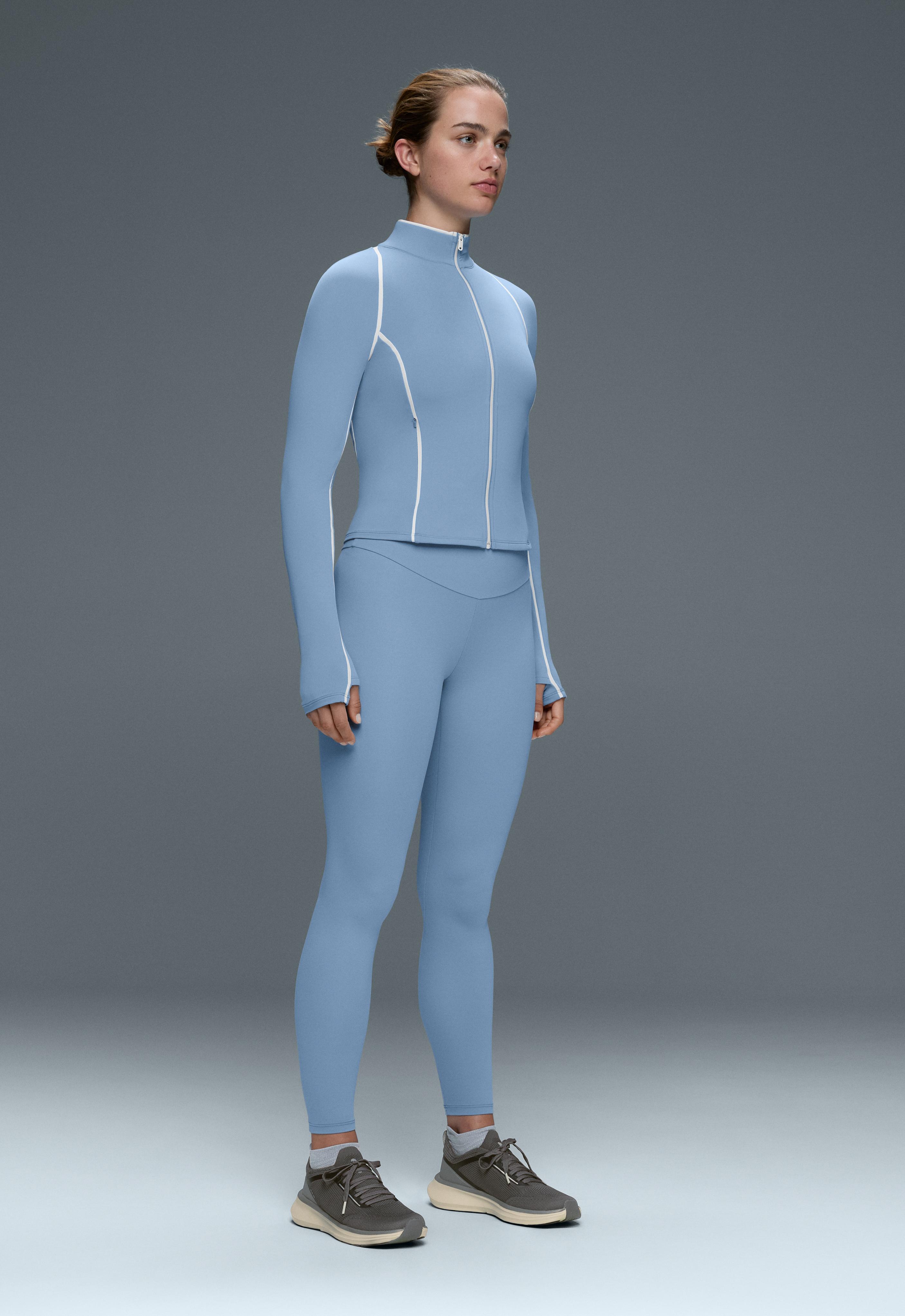Light warm piping technical jacket — BLUE