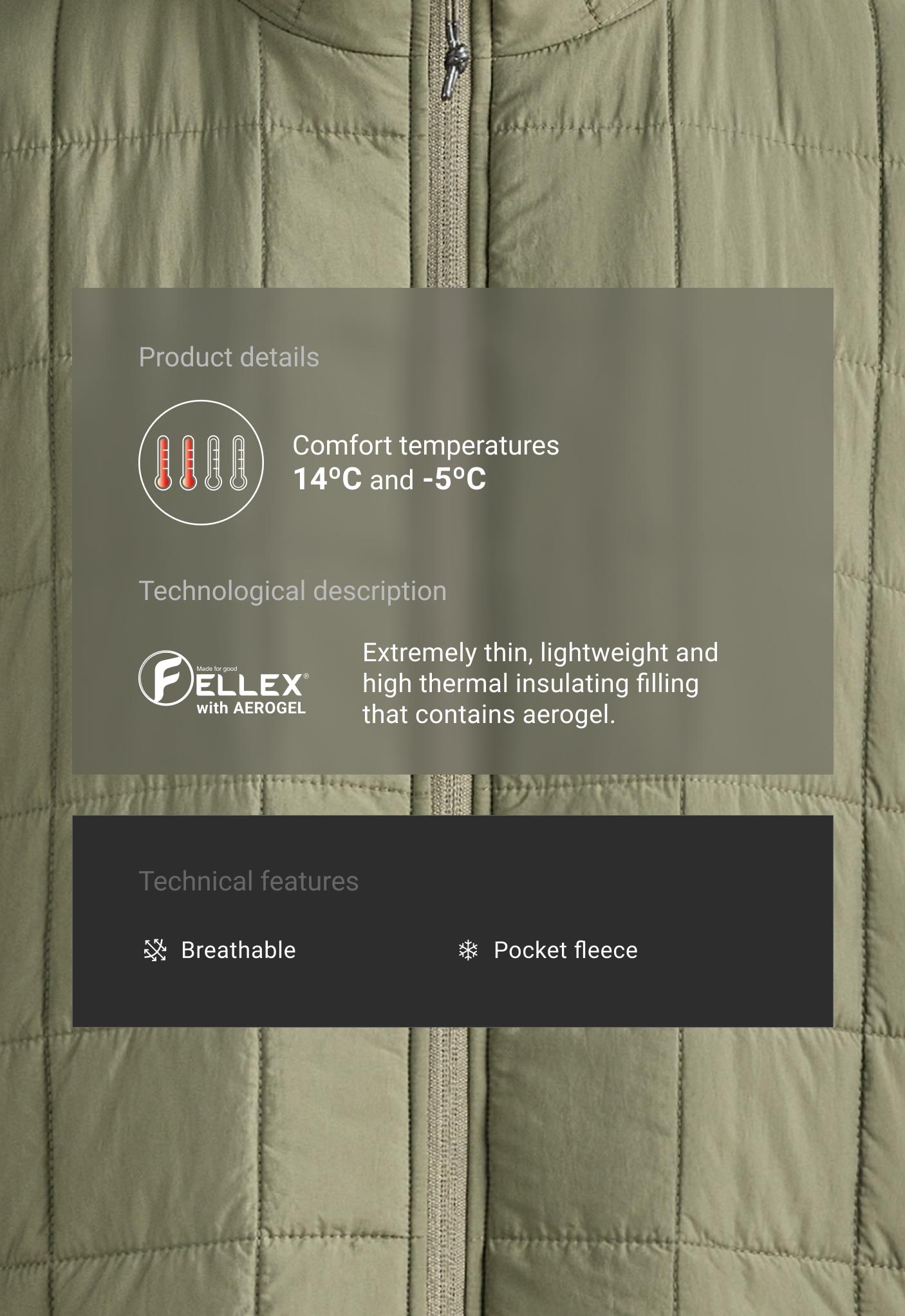 صدرية مبطنة بقصة بوكسي FELLEX® مع AEROGEL