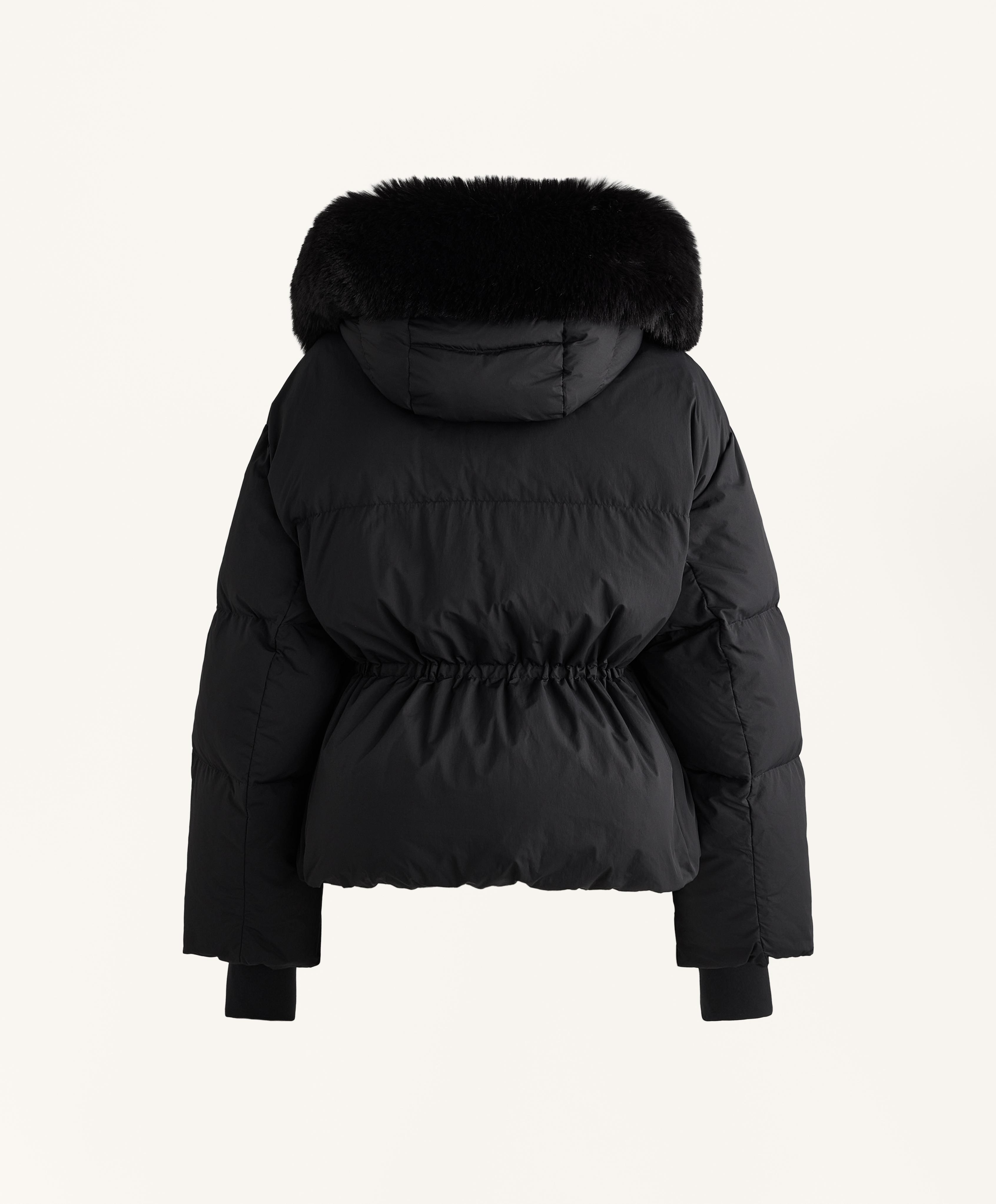 Short 100% down padded jacket — BLACK