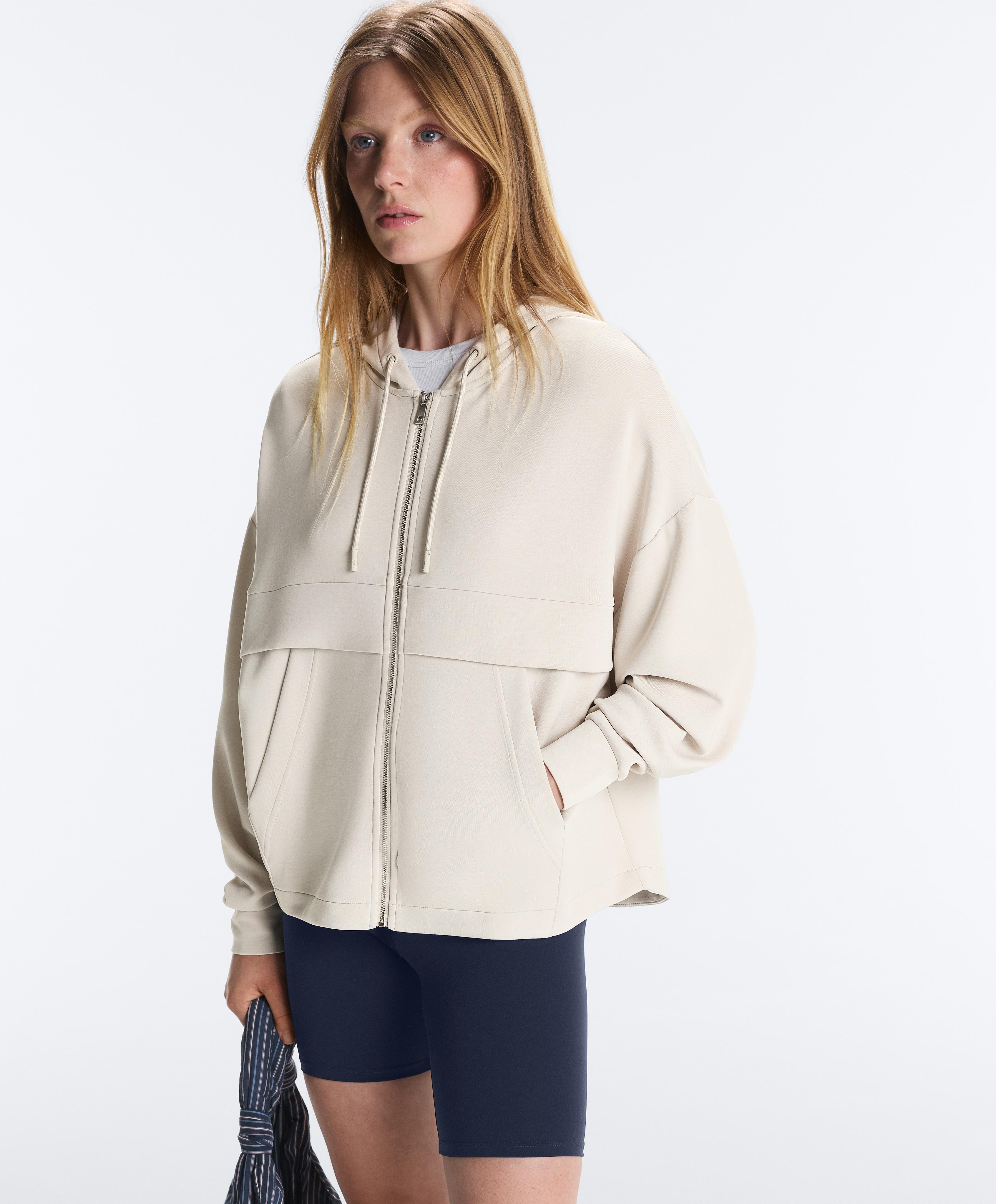 Soft-touch jacket with modal — PALE MINK
