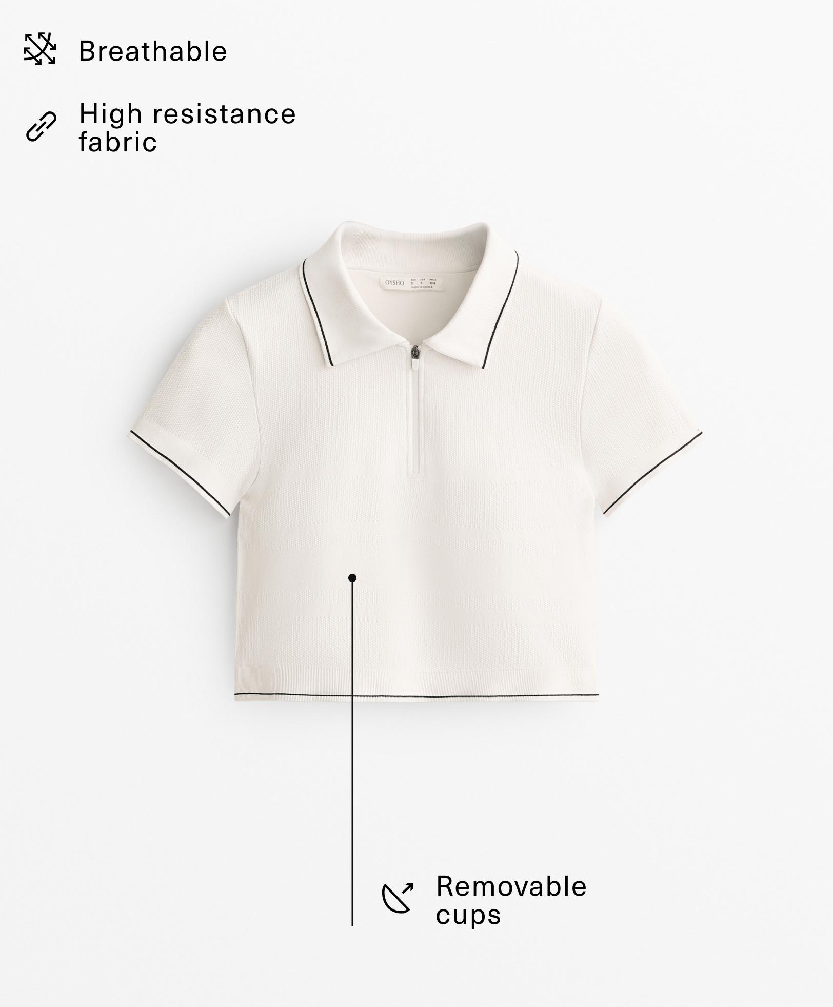 Seamless short-sleeved polo shirt