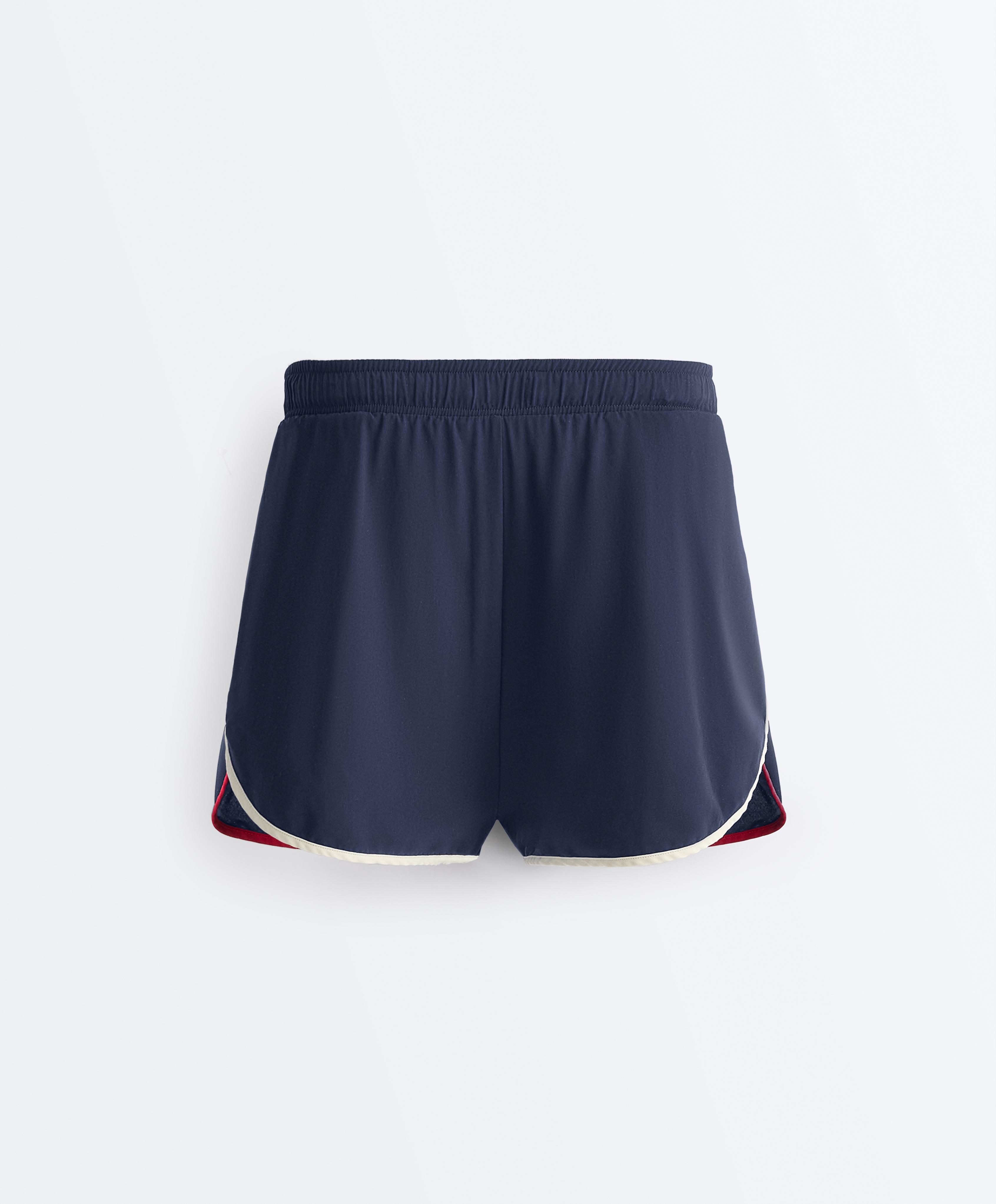 Elasticated Shorts — NAVY BLUE